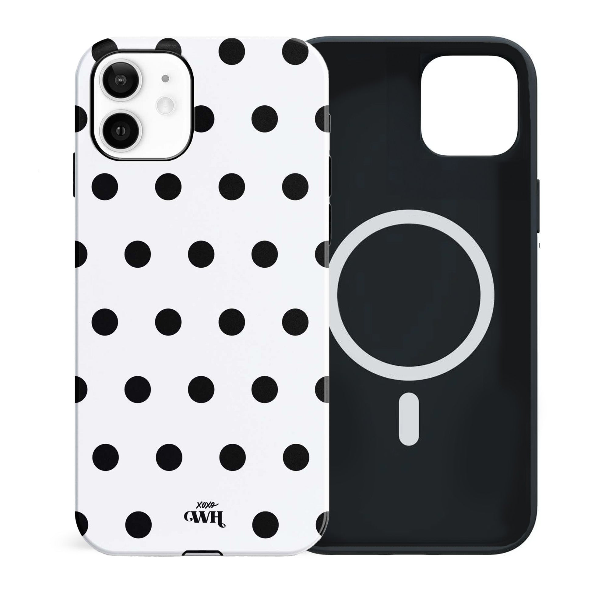 xoxo Wildhearts Polka Dots (White) MagSafe - Double Layer - iPhone 12