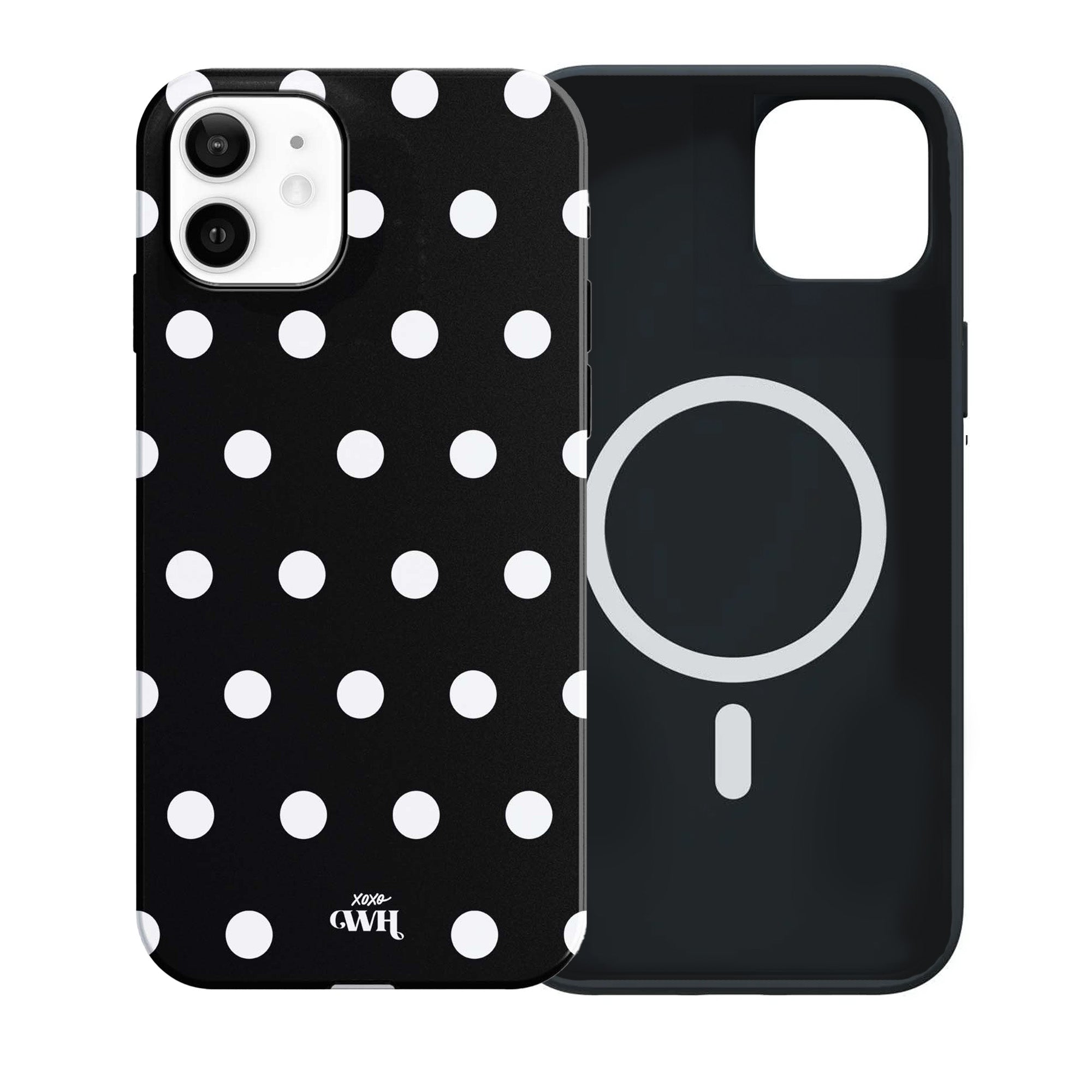 xoxo Wildhearts Polka Dots (Black) MagSafe - Double Layer - iPhone 12