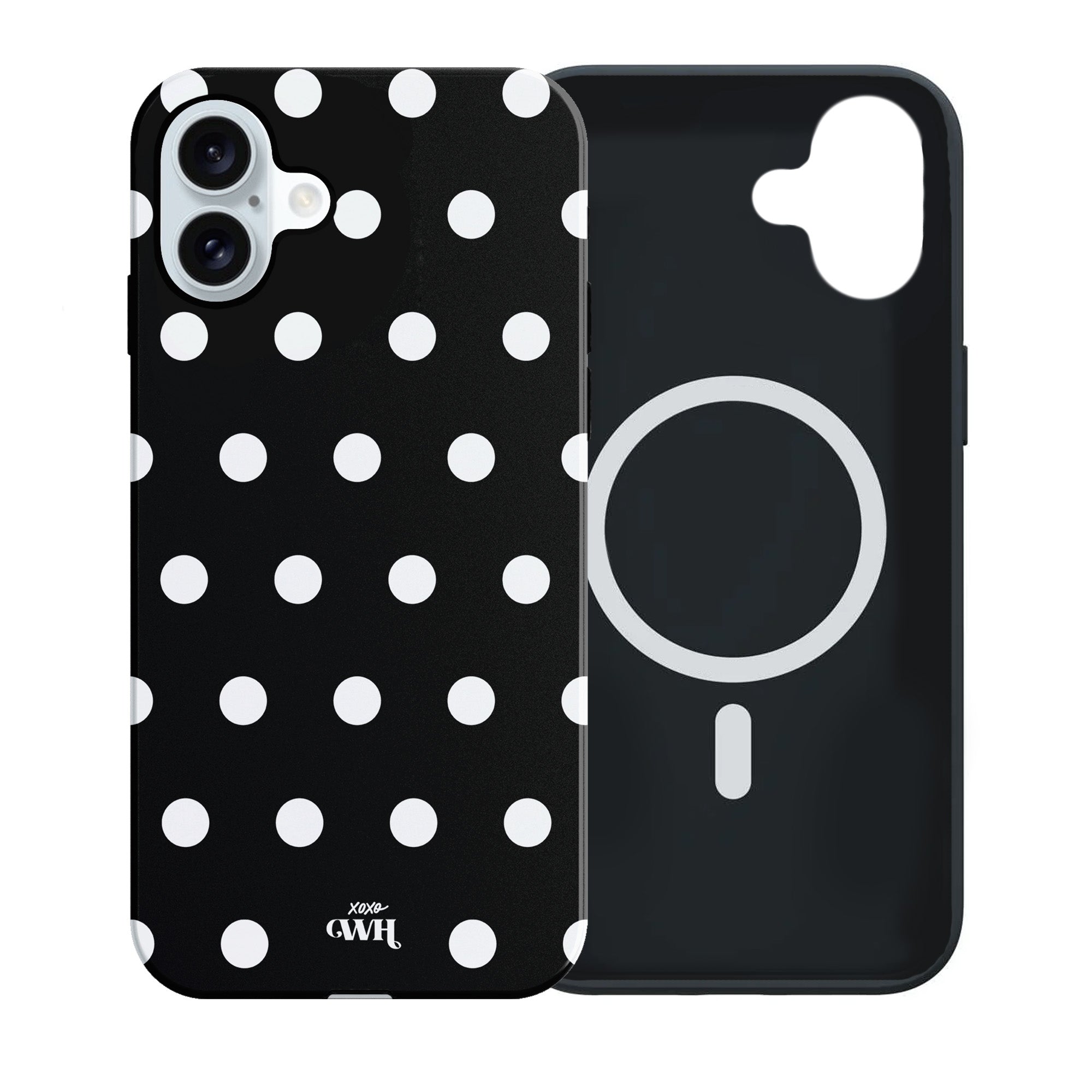 xoxo Wildhearts Polka Dots (Black) MagSafe - Double Layer - iPhone 16