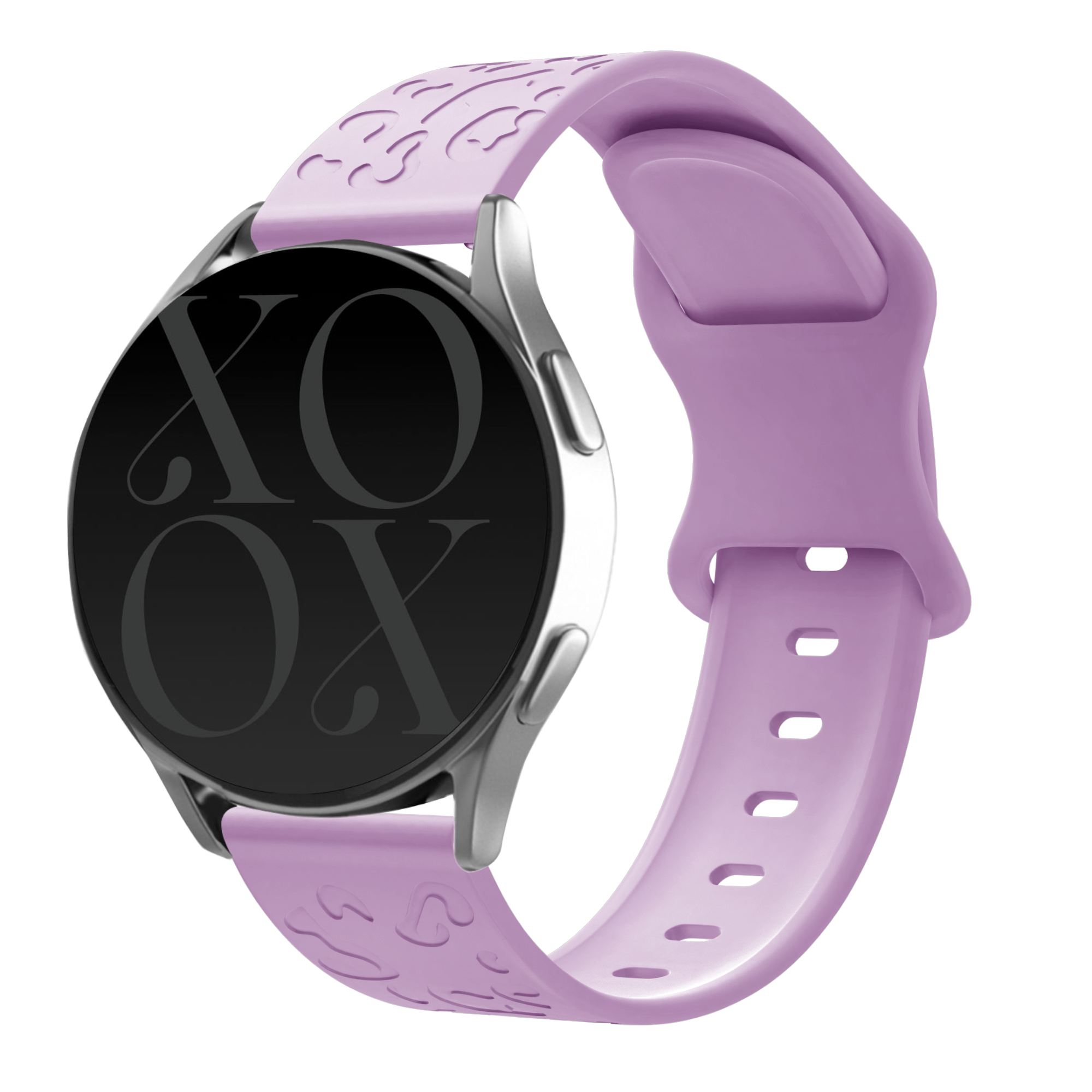 xoxo Wildhearts - Samsung Galaxy Watch 4 Classic 46mm siliconen bandje Leopard Print - lilac
