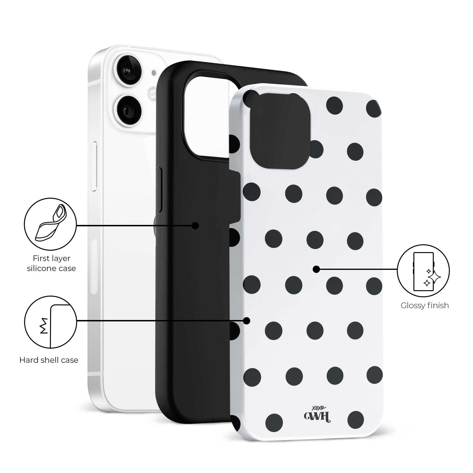 xoxo Wildhearts Polka Dots (White) - iPhone 11