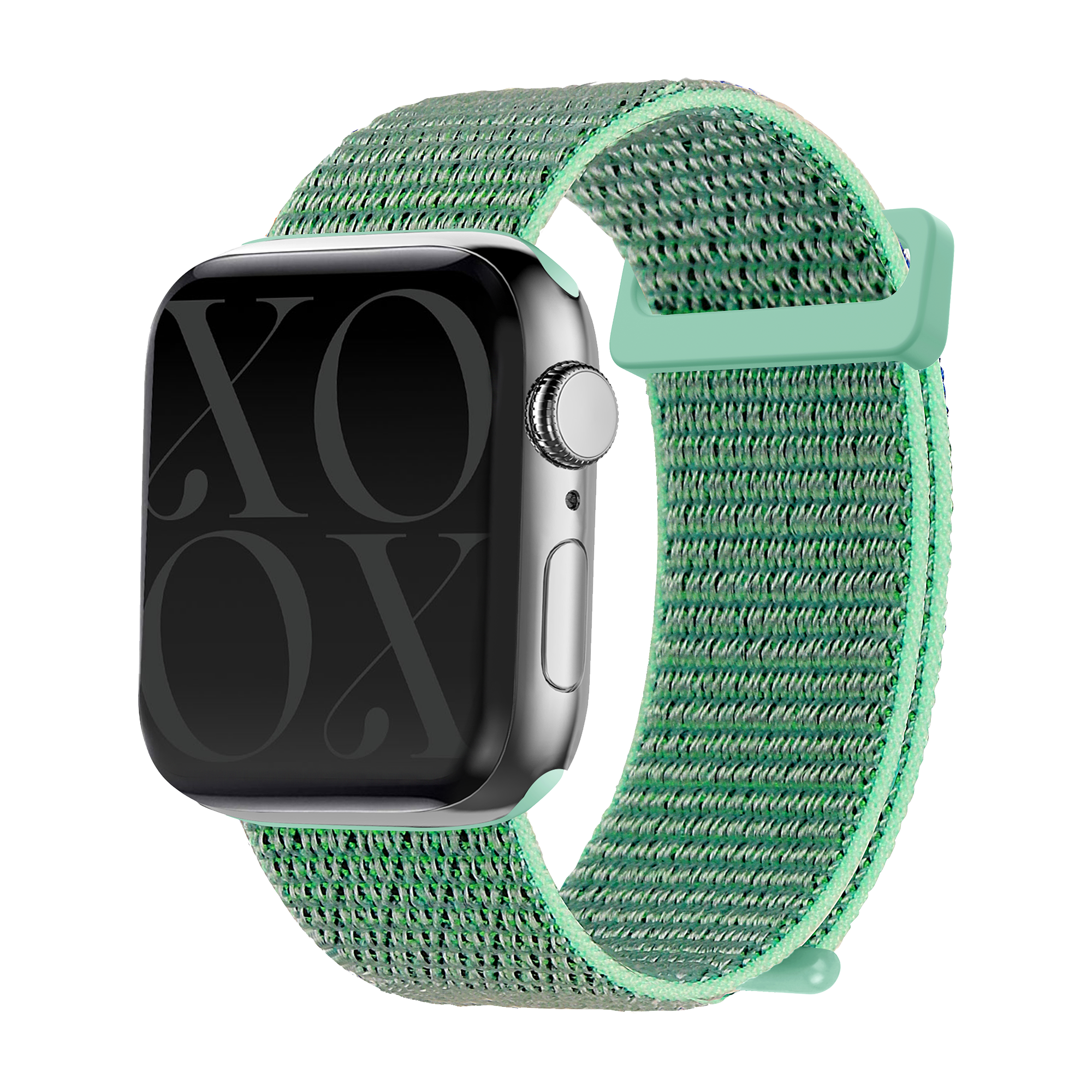 xoxo Wildhearts Apple Watch nylon bandje (groen)