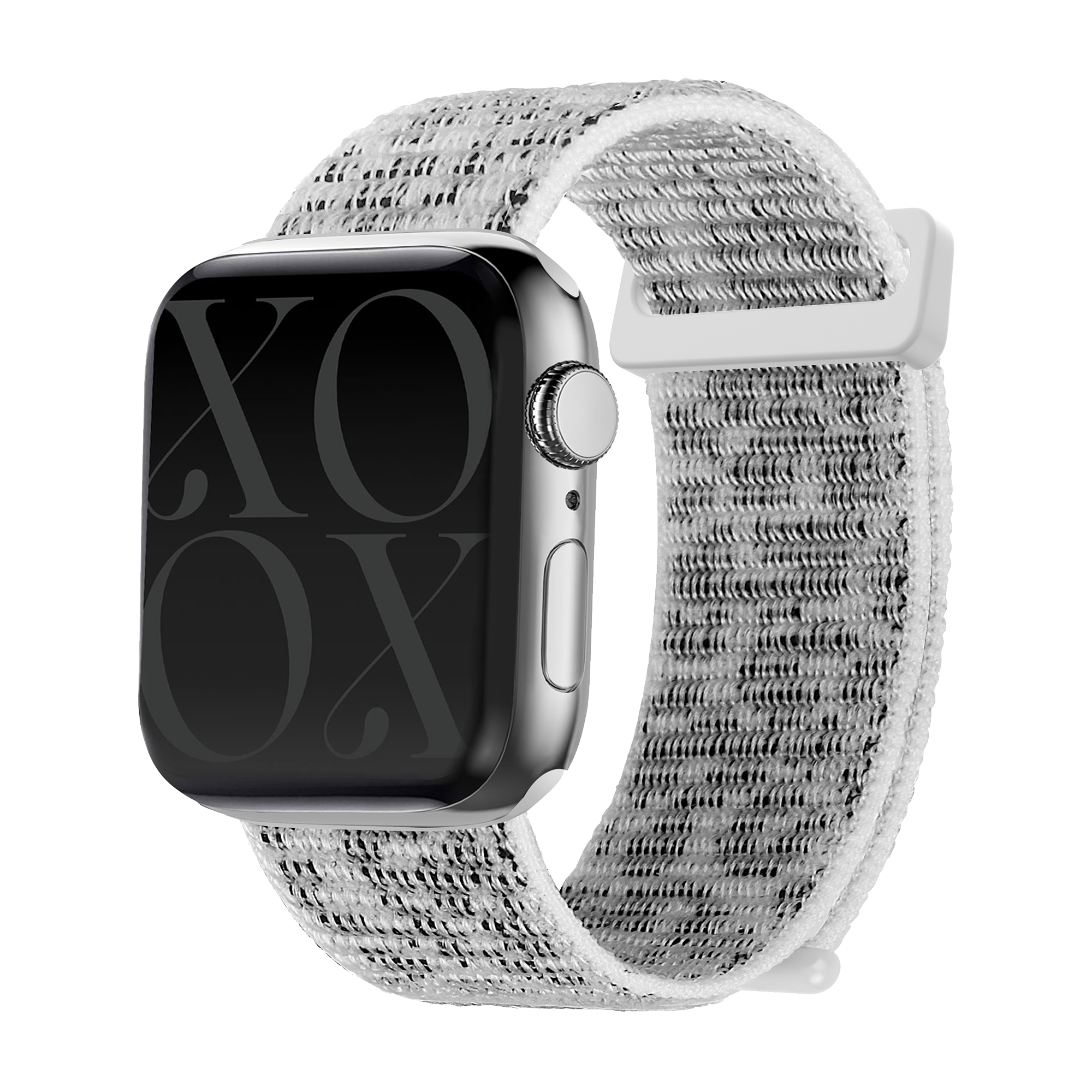 xoxo Wildhearts Apple Watch nylon bandje (wit leopard)
