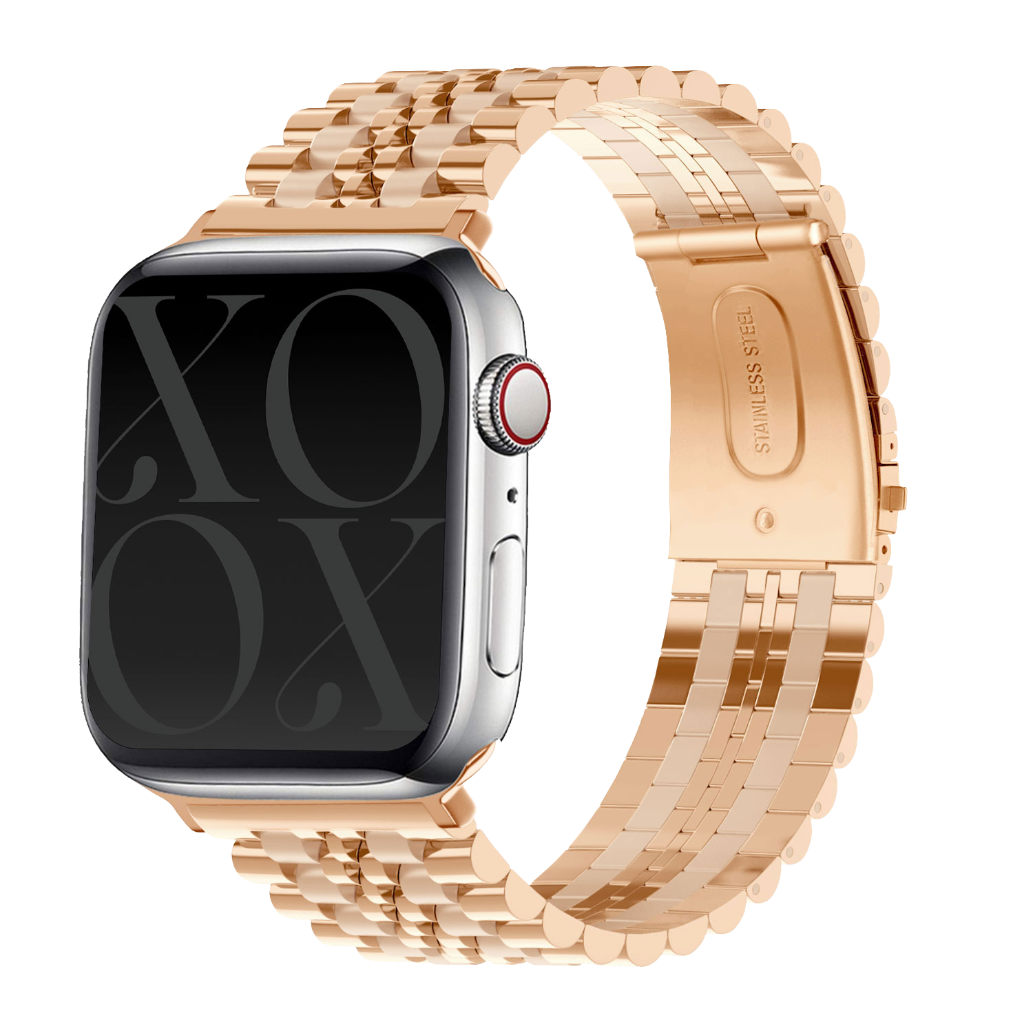 xoxo Wildhearts - Apple Watch stalen bandje rosé goud - 38/40/41/42mm