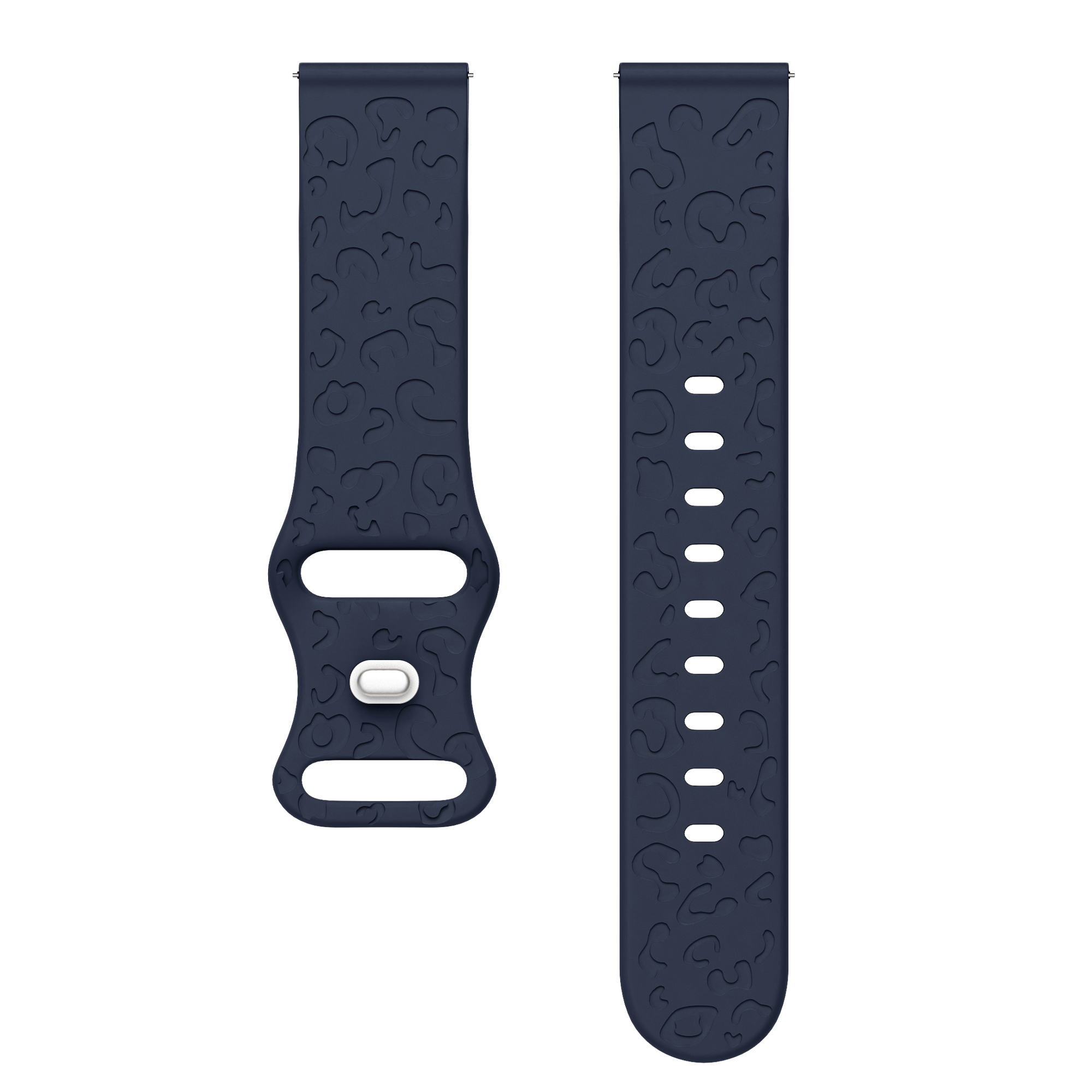 xoxo Wildhearts - Samsung Galaxy Watch 4 Classic 46mm siliconen bandje Leopard Print - midnight blue