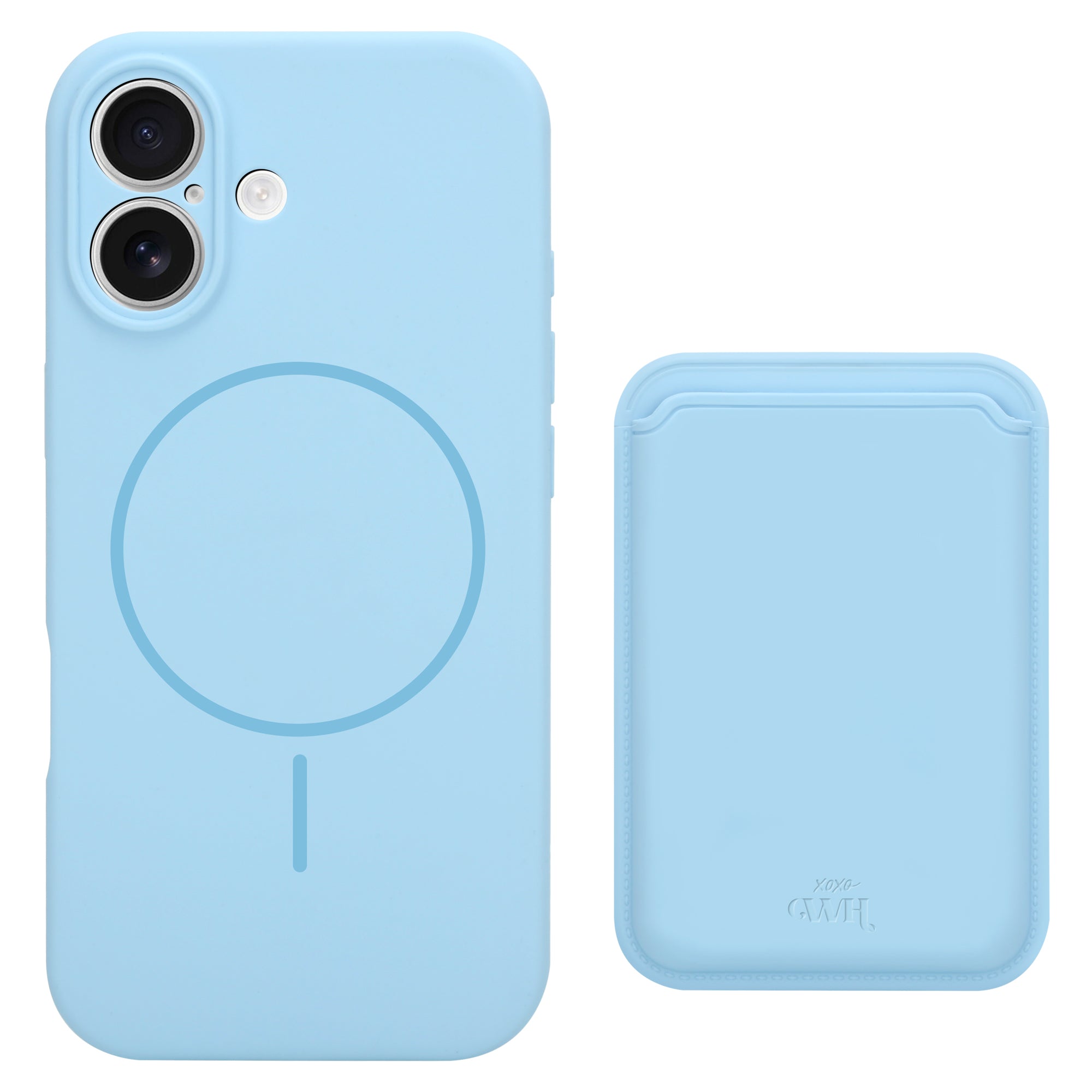 Silicone case with MagSafe Wallet (Blue) - iPhone 17