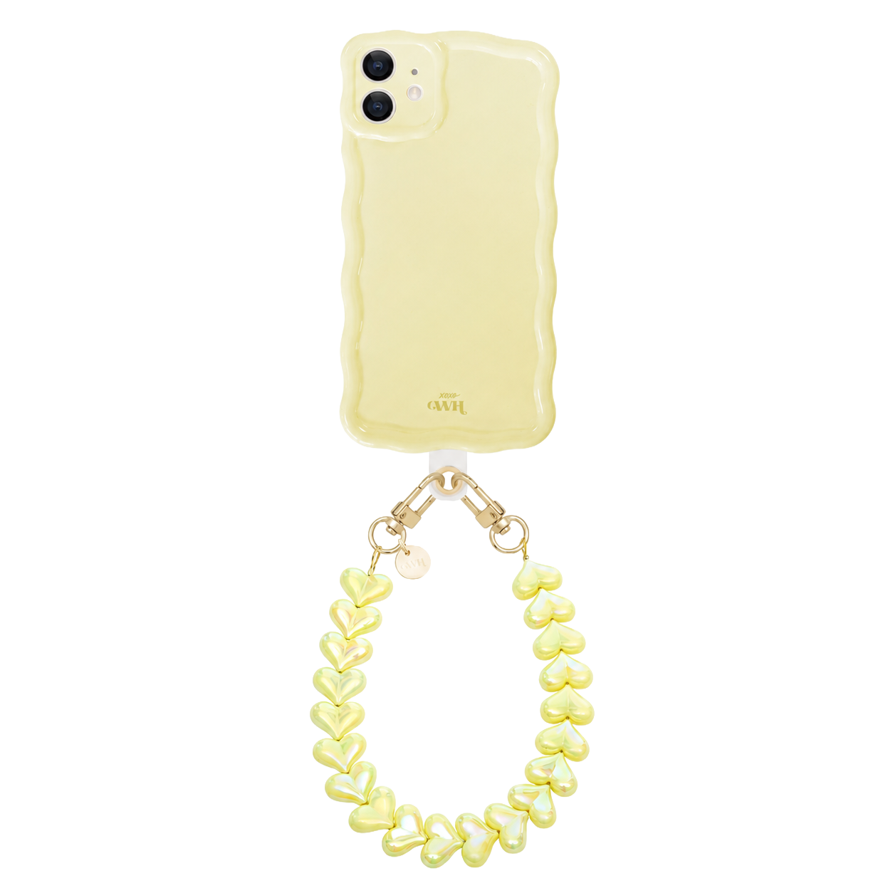 Glossy Wavy Case Buttercup - Funky Hearts Cord - iPhone 11