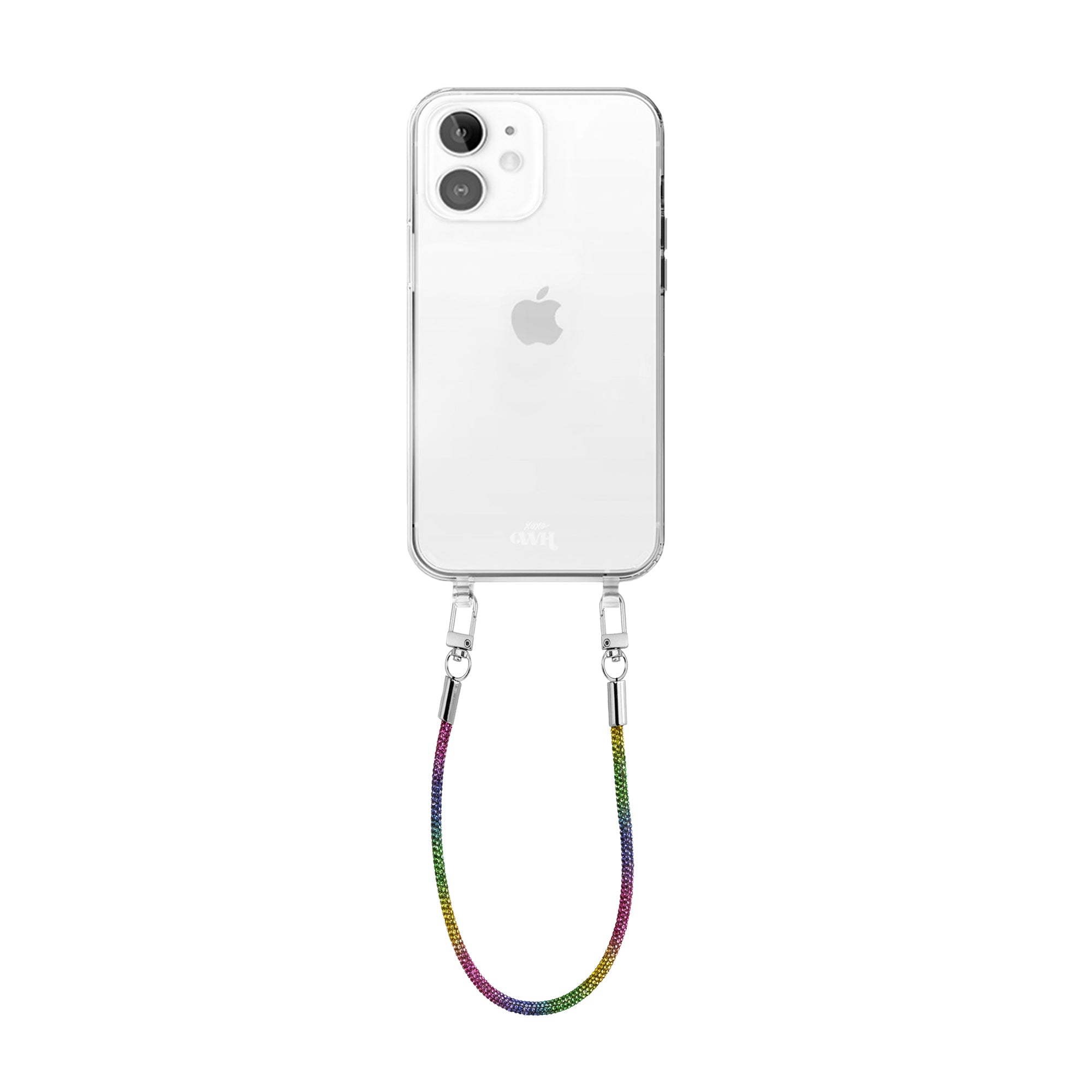 xoxo Wildhearts - iPhone 11 - Rainbow Diamonds Transparant Cord Case