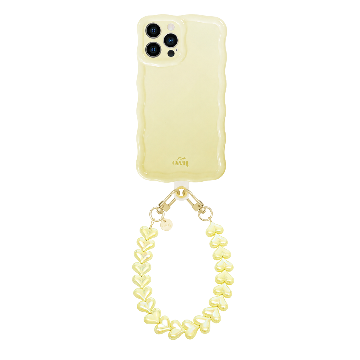 Glossy Wavy Case Buttercup - Funky Hearts Cord - iPhone 12 Pro