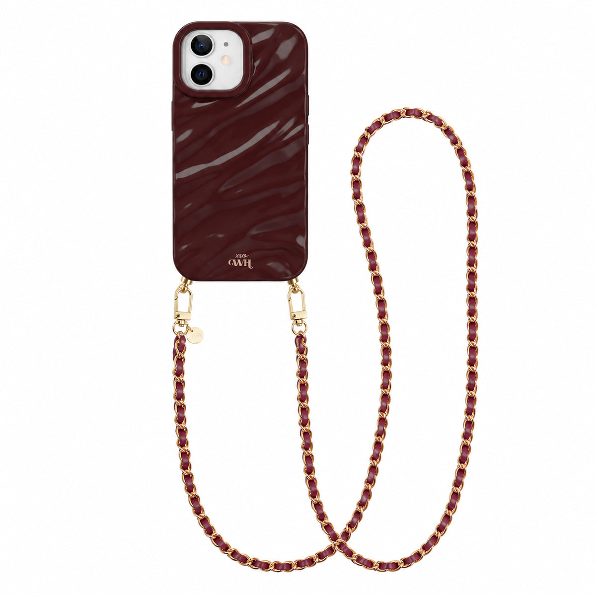 Burgundy Glaze Cord Case - Classic Chain (long) - iPhone 11