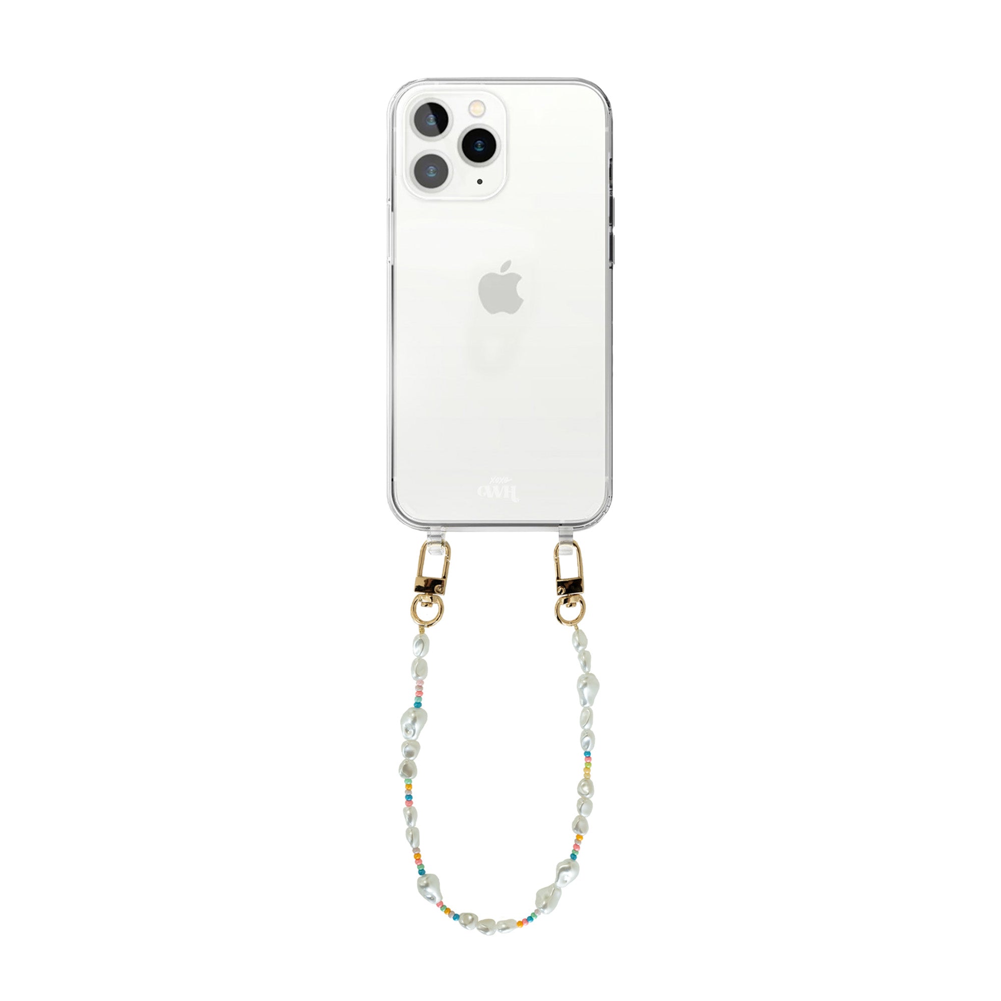 xoxo Wildhearts - iPhone 11 Pro - Beachy Vibes Transparant Cord Case - Short Cord