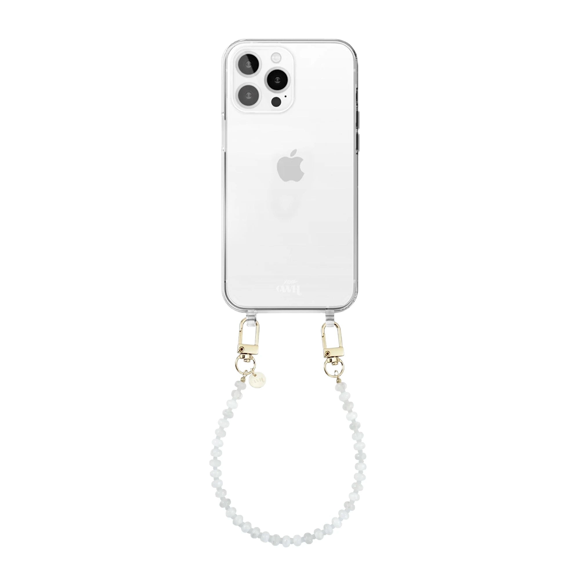 Dusty White (short) Transparant Cord Case - iPhone 11 Pro
