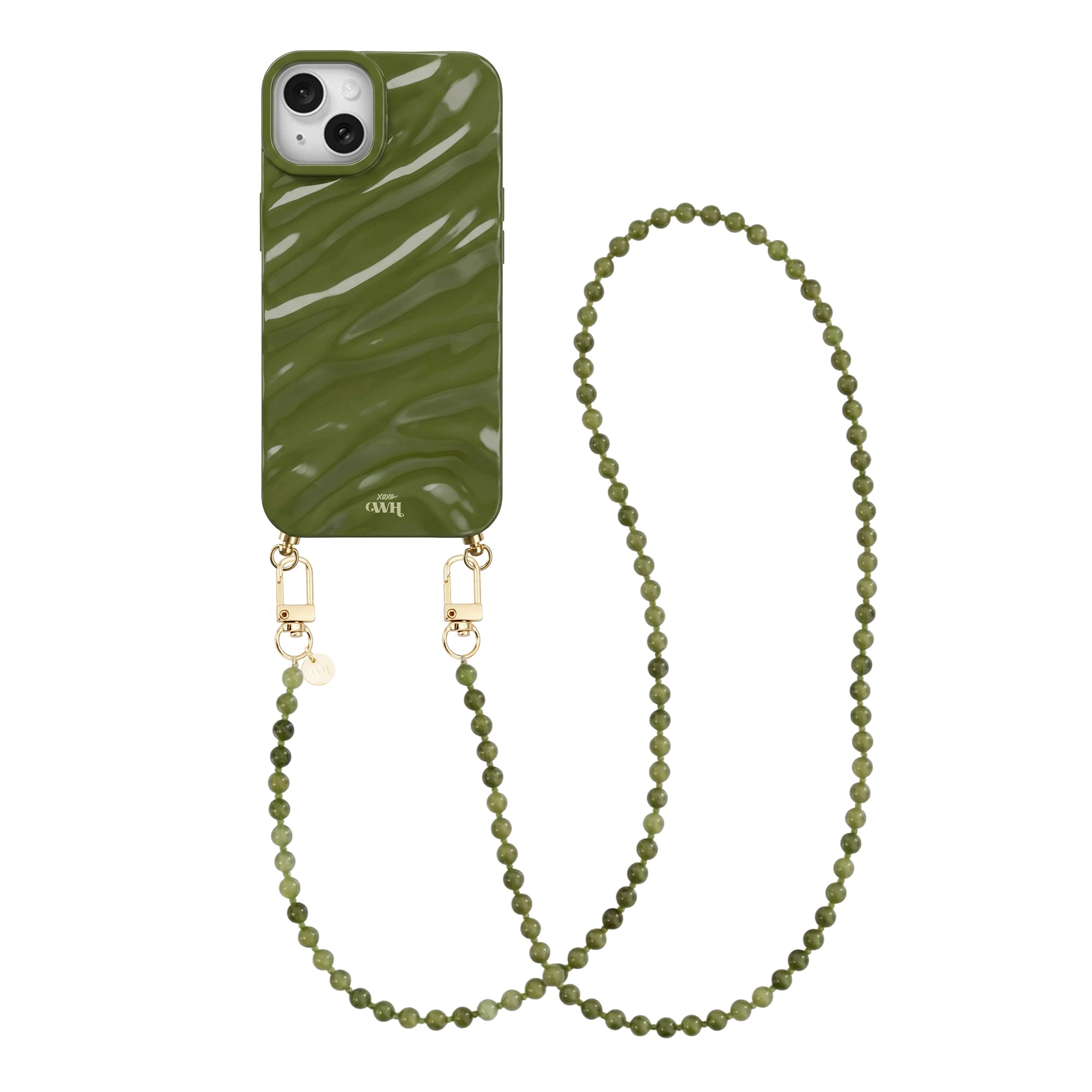 iPhone 14 - Glaze Cord Case - Deep Olives (long)
