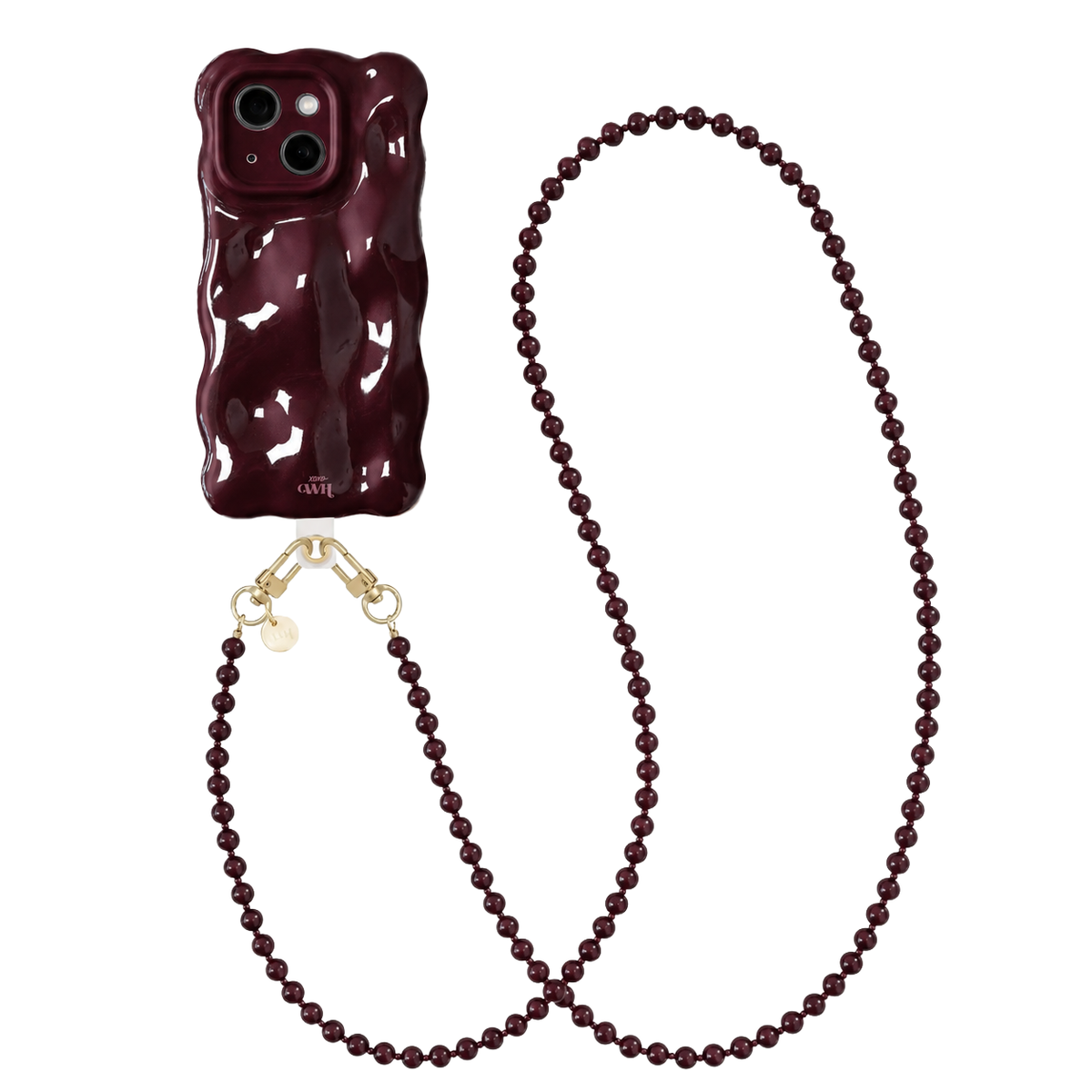 Bubbly case Burgundy - Burgundy Muse Cord (long) - iPhone 13