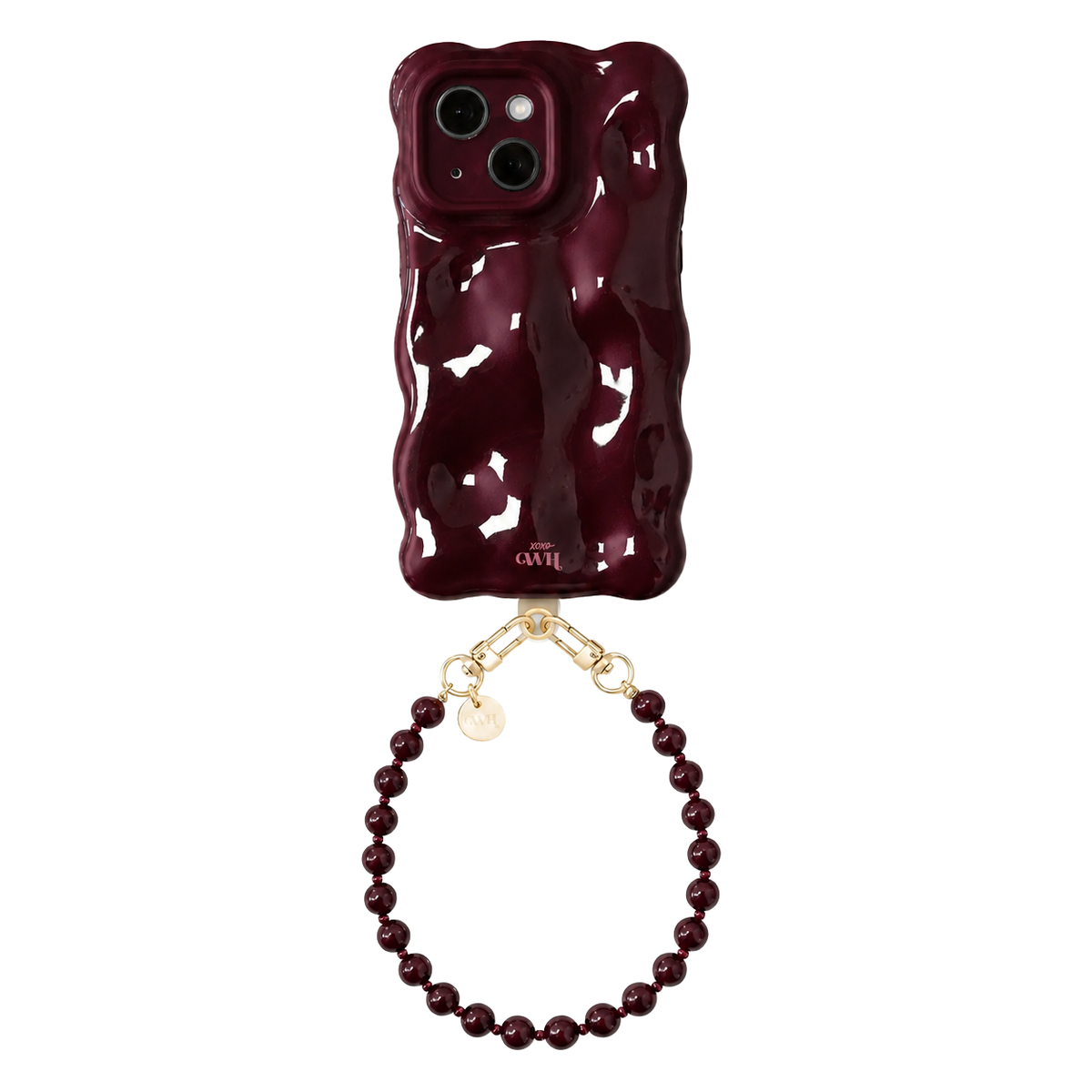 Bubbly case Burgundy - Burgundy Muse Cord (short) - iPhone 14