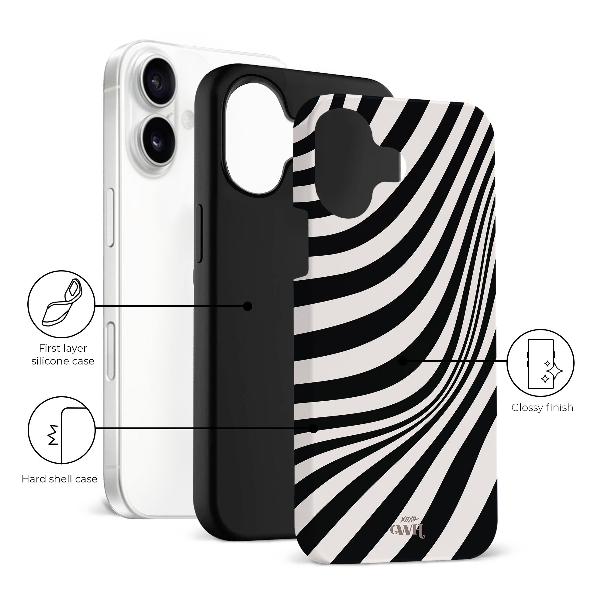 xoxo Wildhearts Optical Illusion - iPhone 16