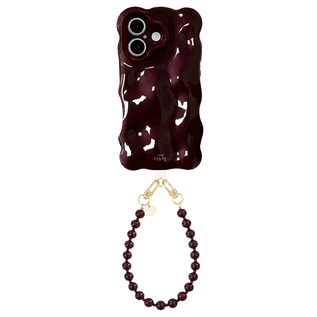 Bubbly case Burgundy - Burgundy Muse Cord (short) - iPhone 17