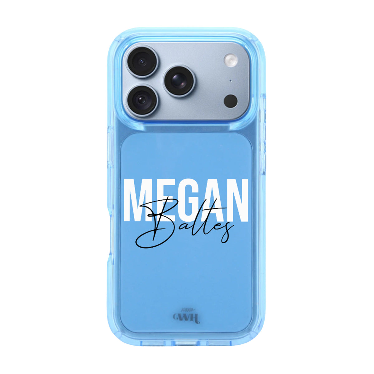Personalized Clear Case Blue - iPhone 17 Pro