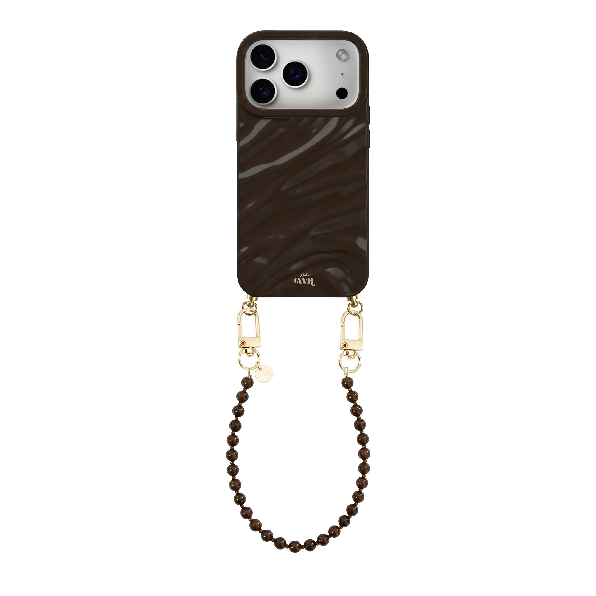 iPhone 17 Pro Max - Glaze Cord Case - Brown Sugar (short)