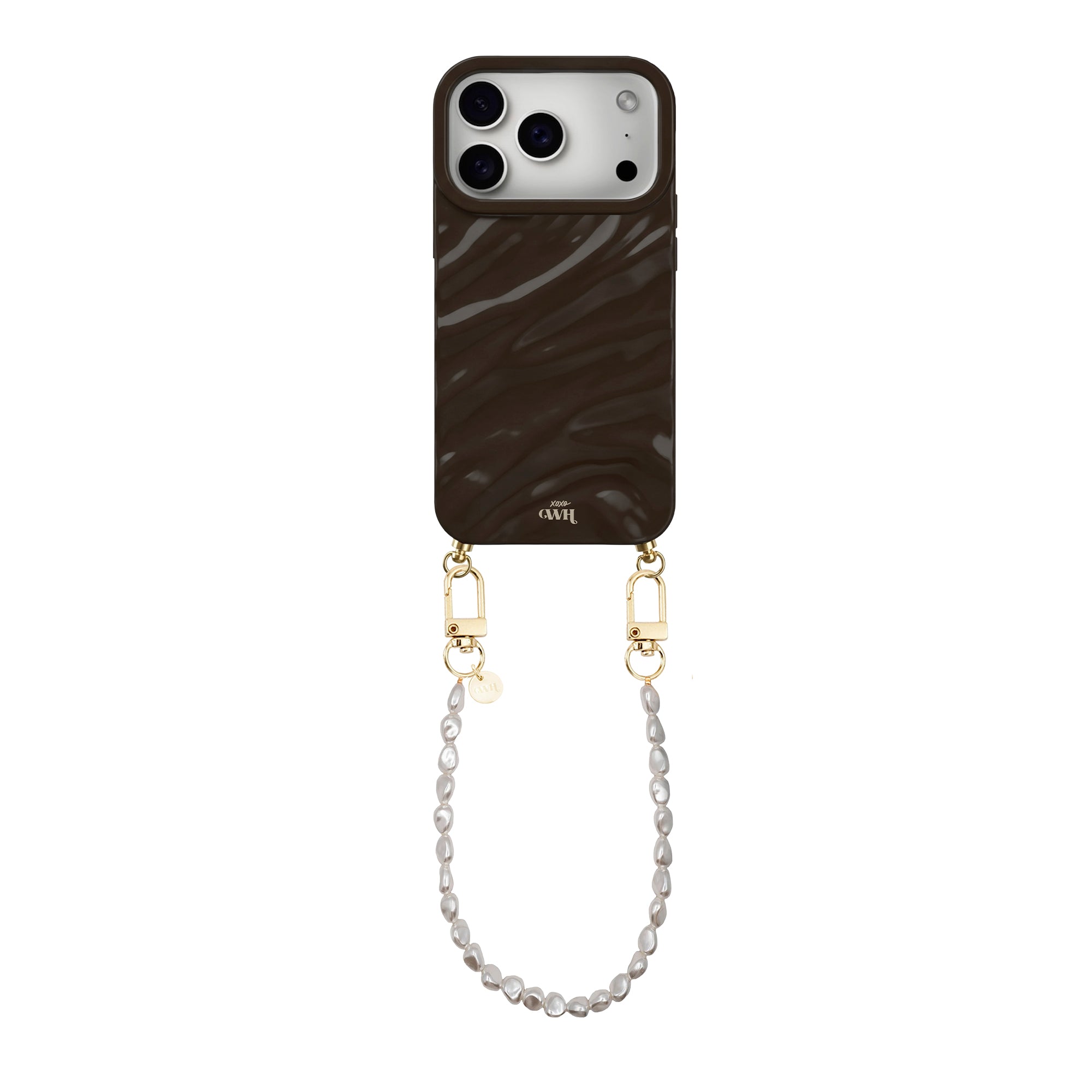 iPhone 17 Pro Max - Brown Glaze Cord Case - Pearlfection (short)