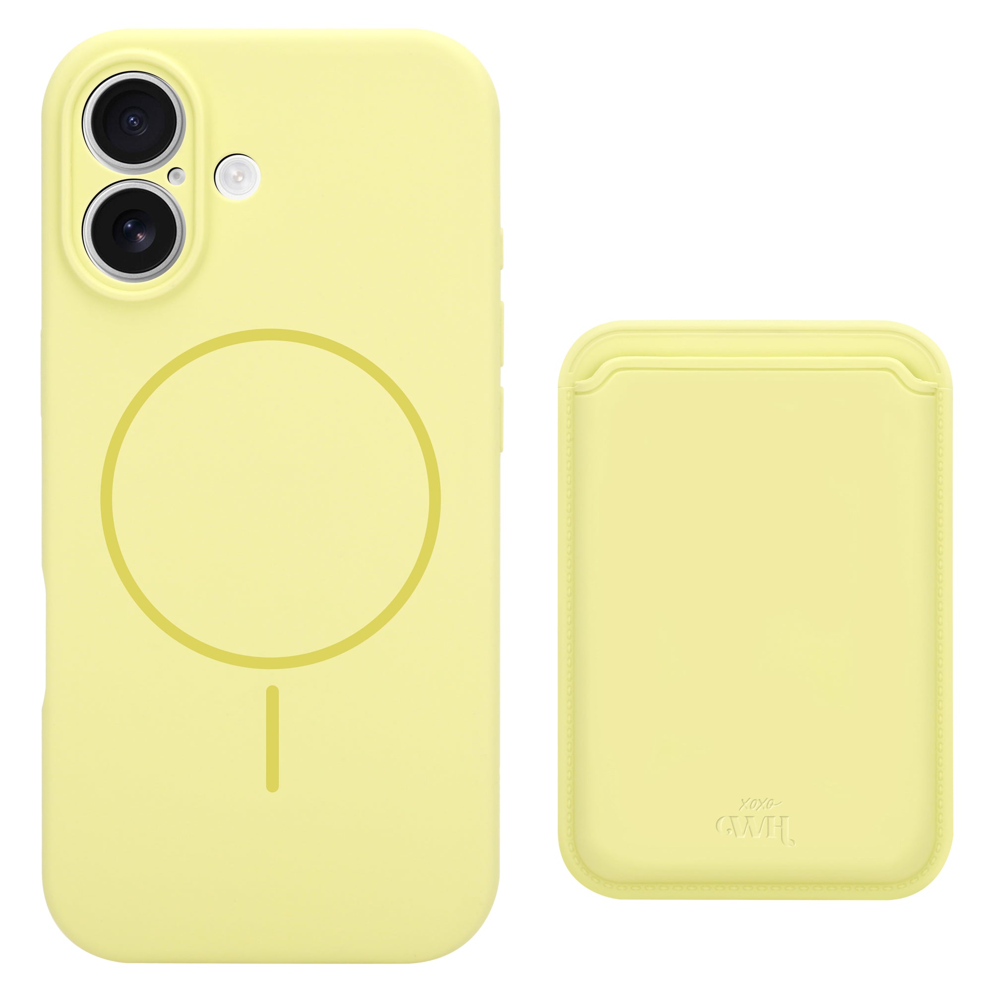 Silicone case with MagSafe Wallet (Yellow) - iPhone 16
