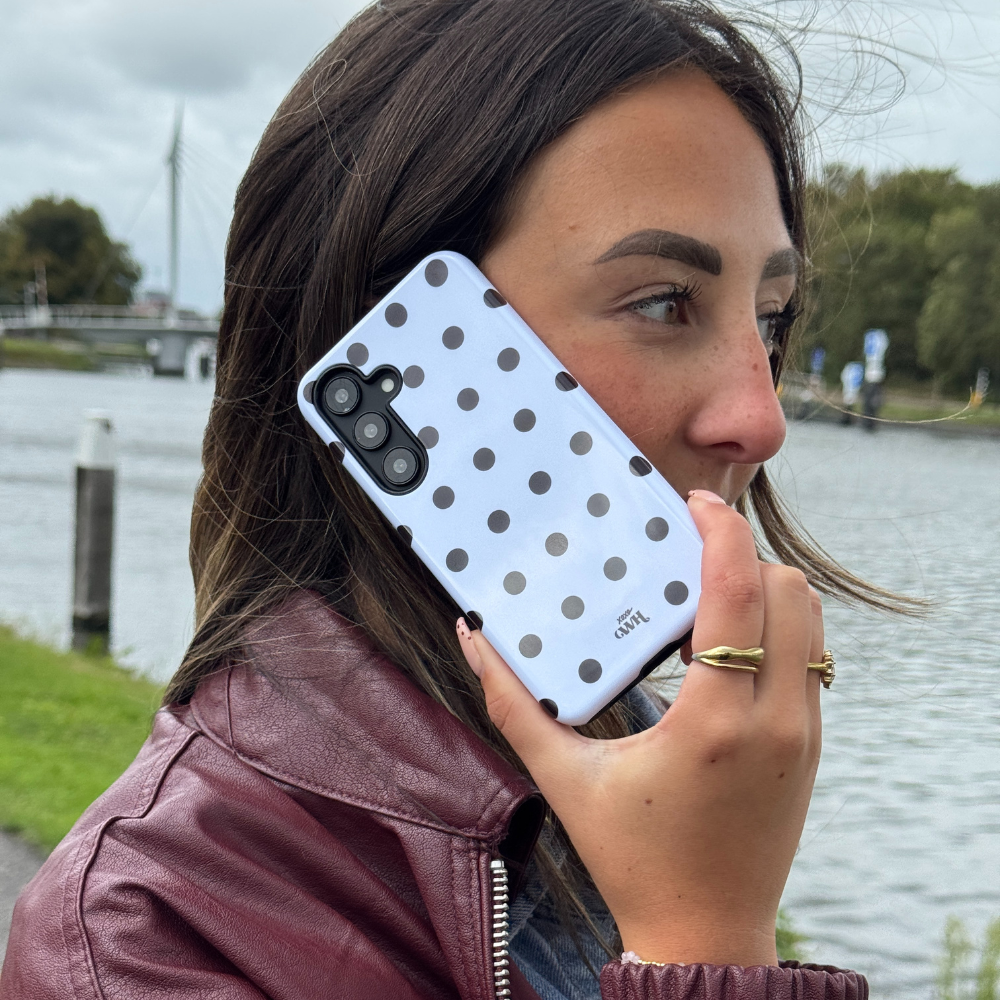 xoxo Wildhearts Polka Dots (White) - Samsung Galaxy S23 Plus