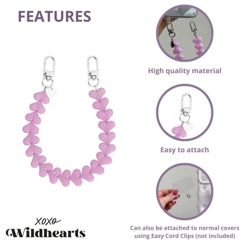 xoxo Wildhearts - Funky Hearts Charm Cord (pink)