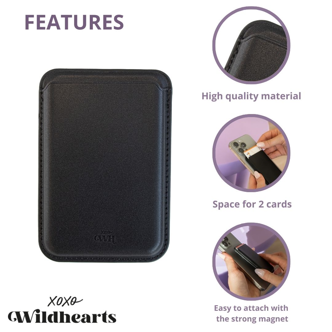 xoxo Wildhearts - MagSafe Wallet (Black)