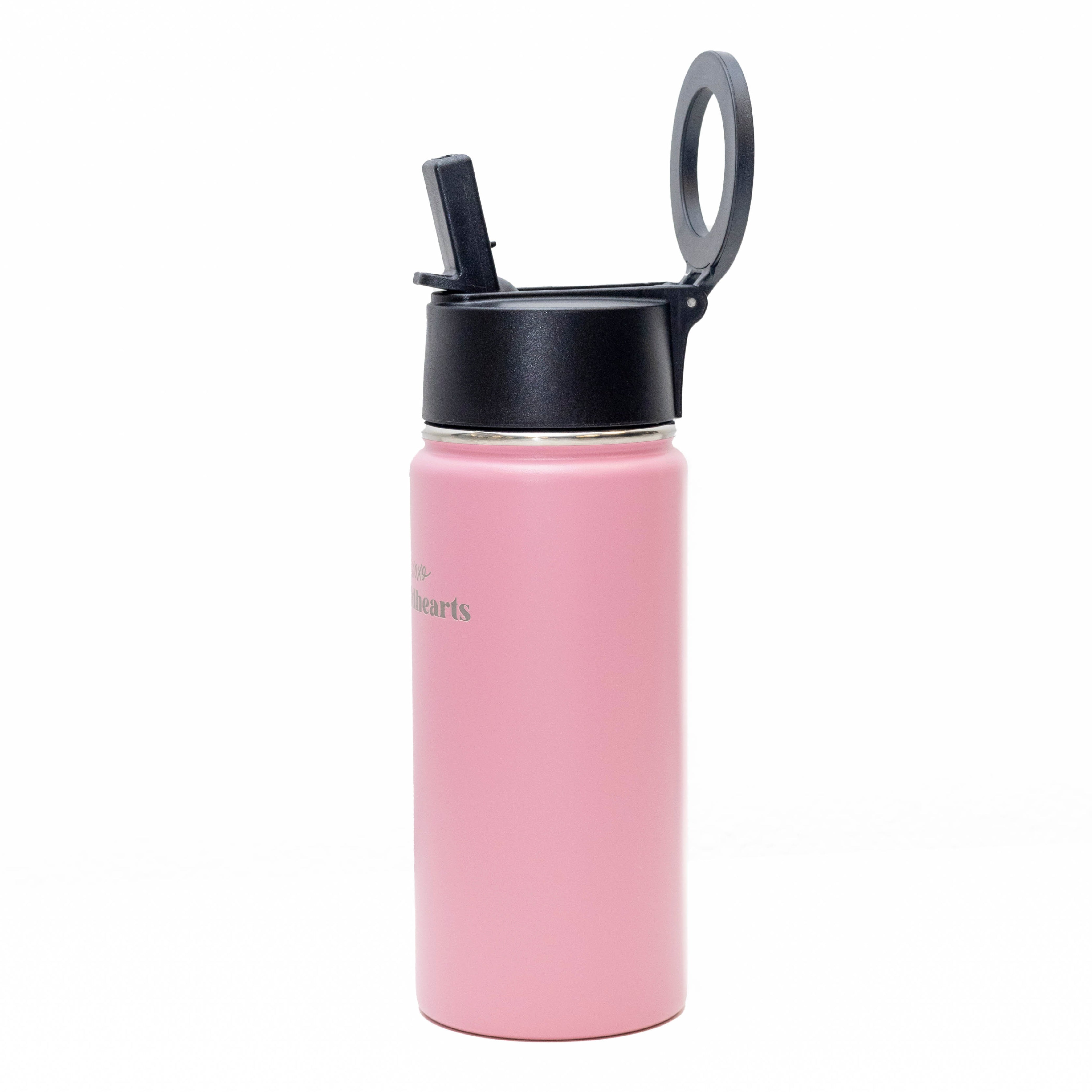 xoxo Wildhearts Water Bottle with MagSafe Ring - 500ml - 16oz (Pink)