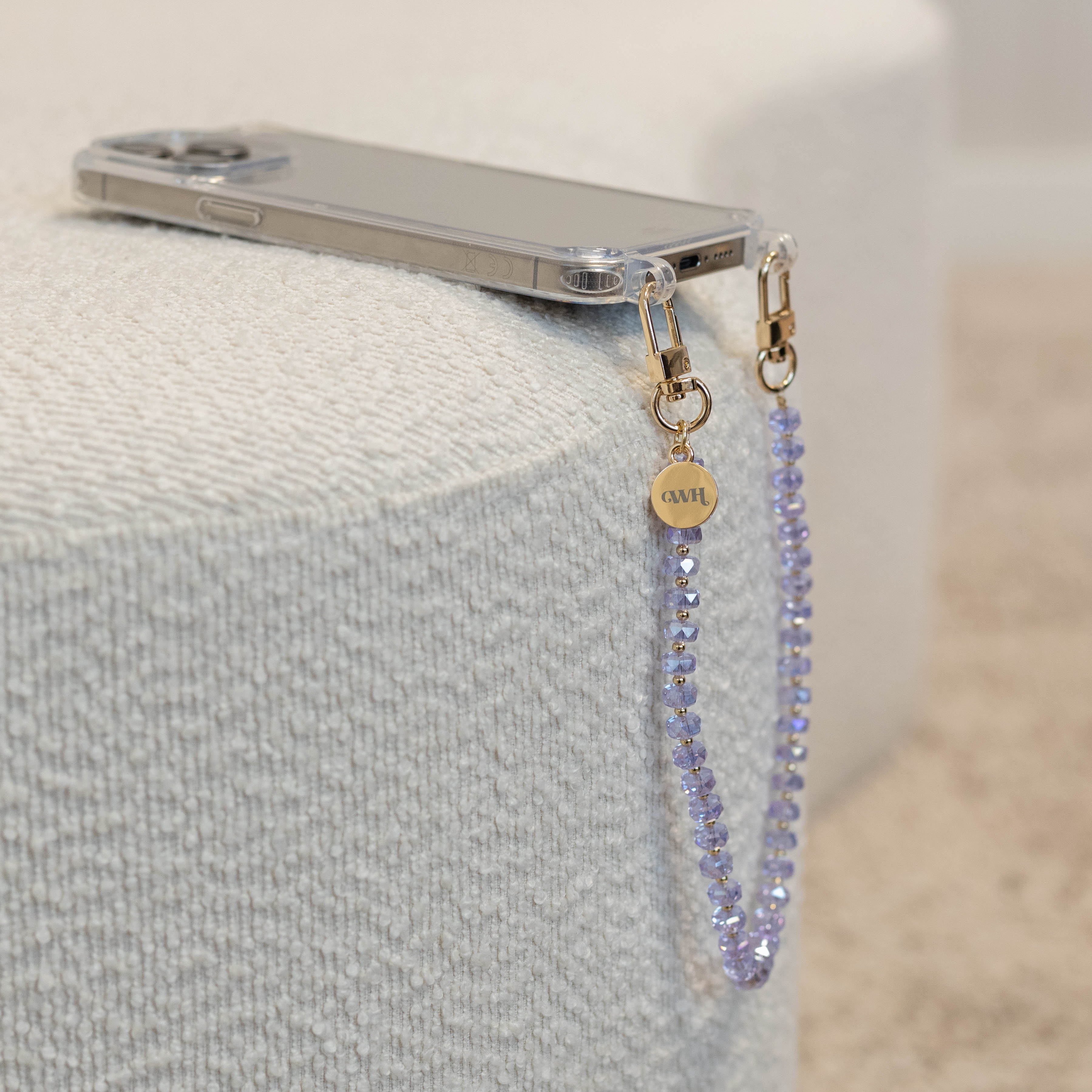 xoxo Wildhearts iPhone 17 Air - Crystal (Purple) Transparant Cord Case