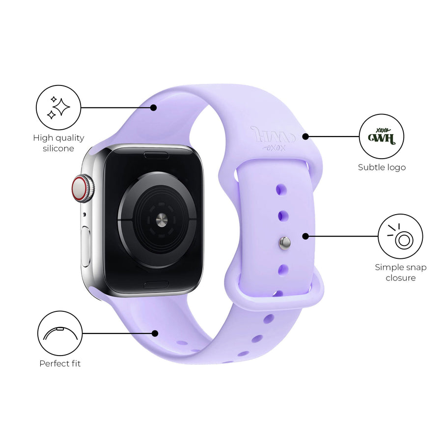 Apple Watch siliconen bandje paars