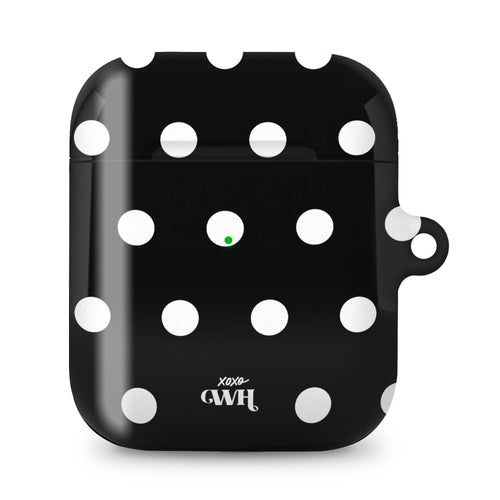 xoxo Wildhearts AirPods 1 & 2 - Polka Dots (Black)
