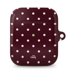 xoxo Wildhearts Polka Dots (Burgundy) - AirPods