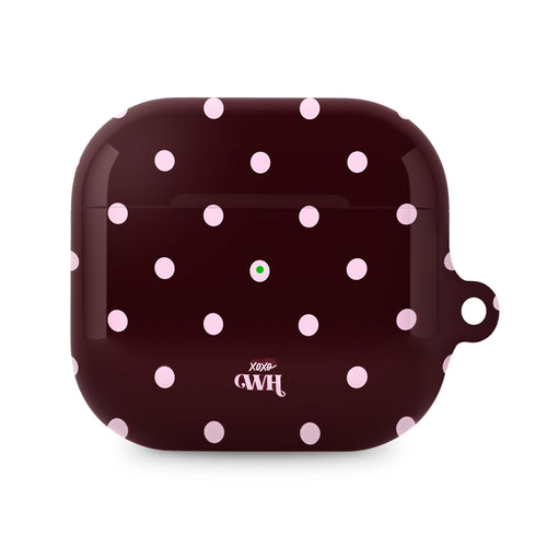xoxo Wildhearts Polka Dots (Burgundy) - AirPods