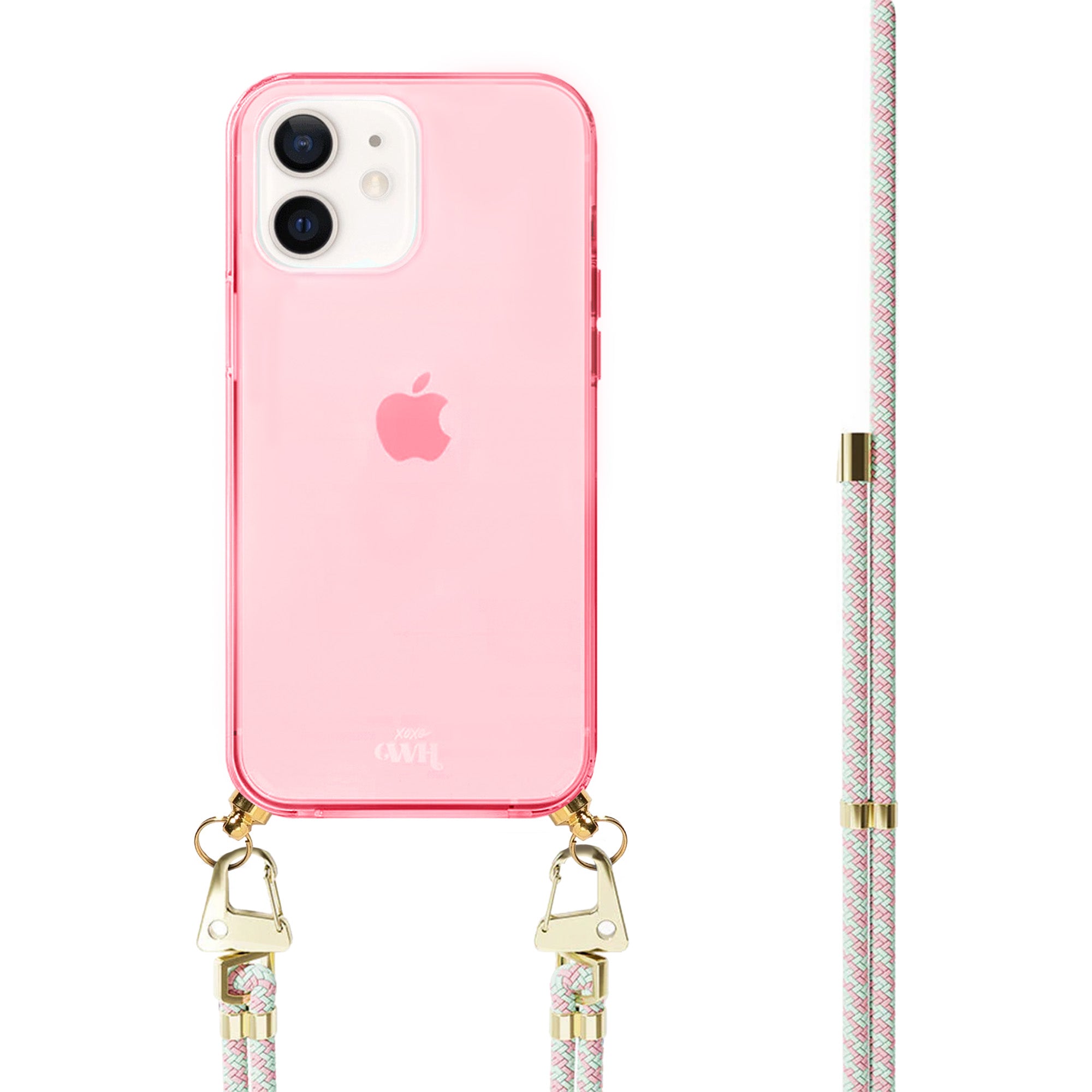 xoxo Wildhearts - iPhone 11 - Aqua Pink Cord Case Pink