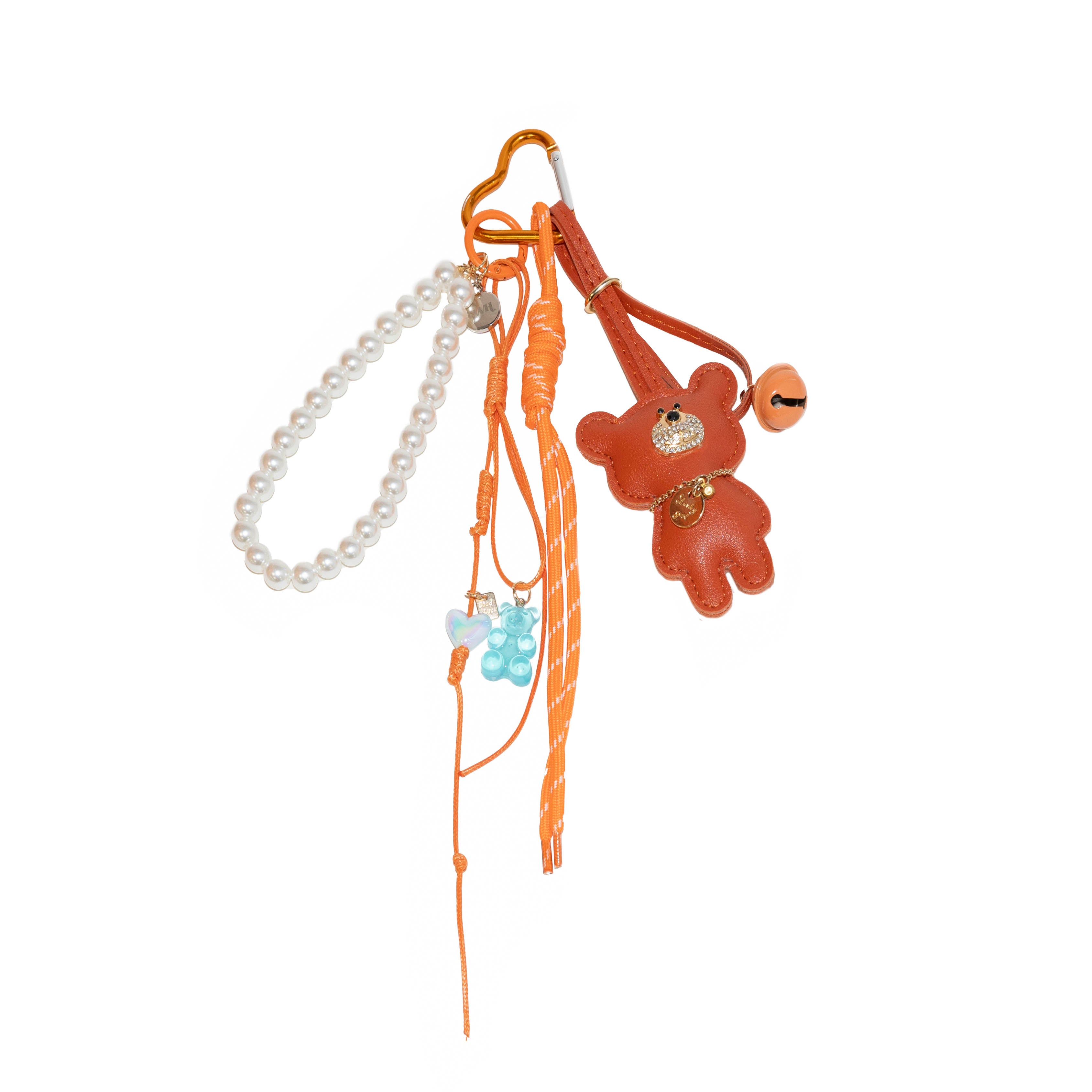 xoxo Wildhearts Bag Charm - Teddy Twist - Orange