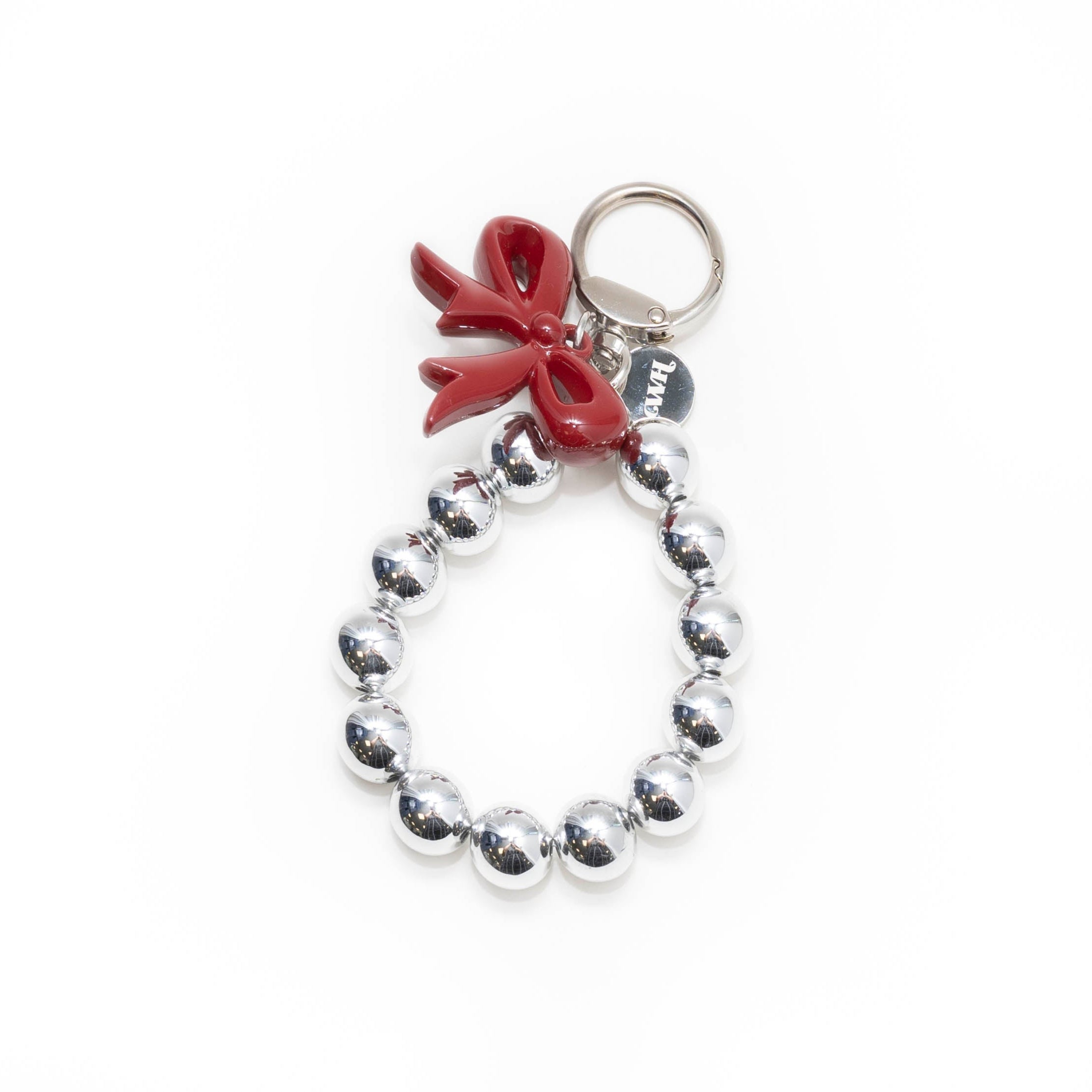xoxo Wildhearts Bag Charm - Pearl Bow - Silver