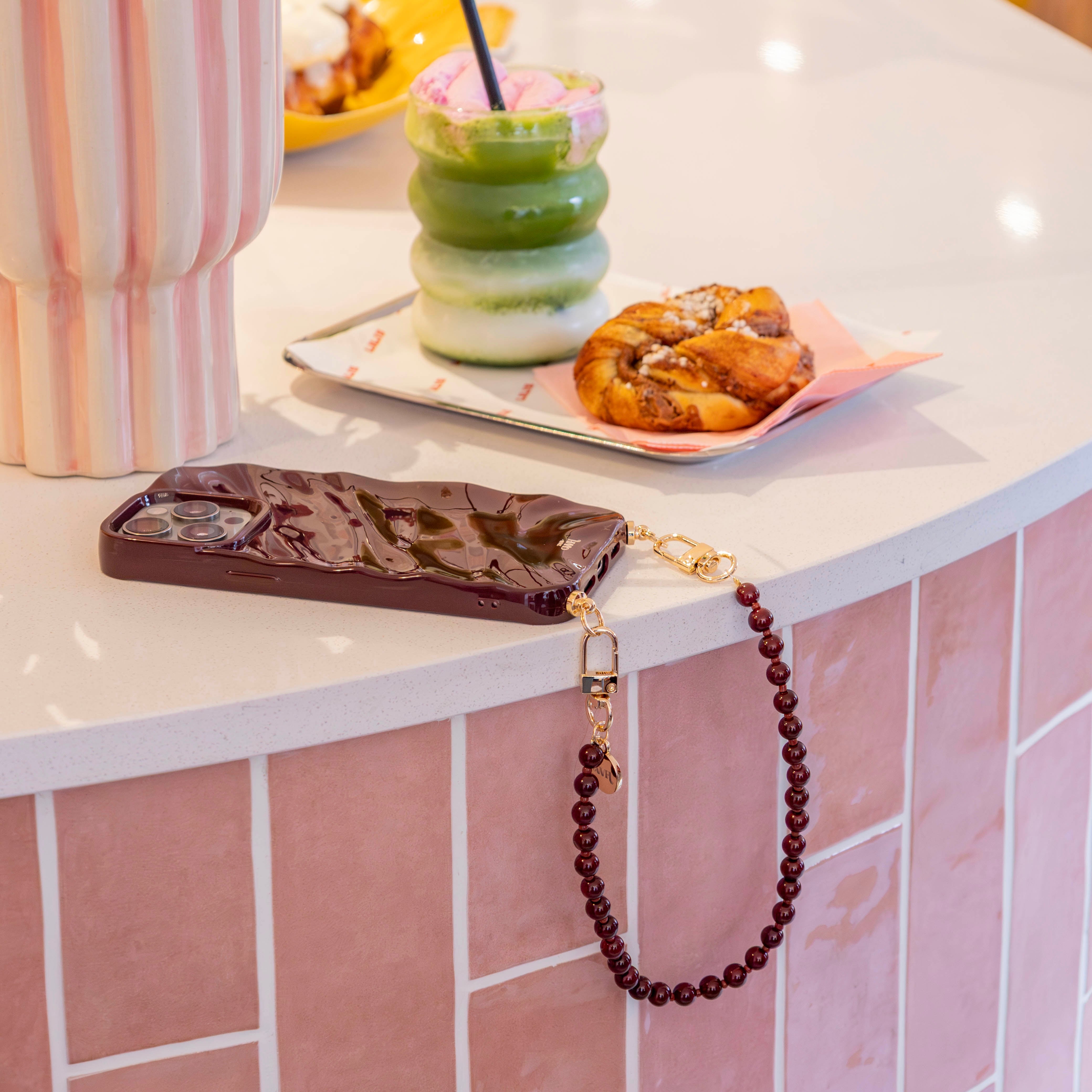 iPhone 17 - Glaze Cord Case - Burgundy Muse (short)