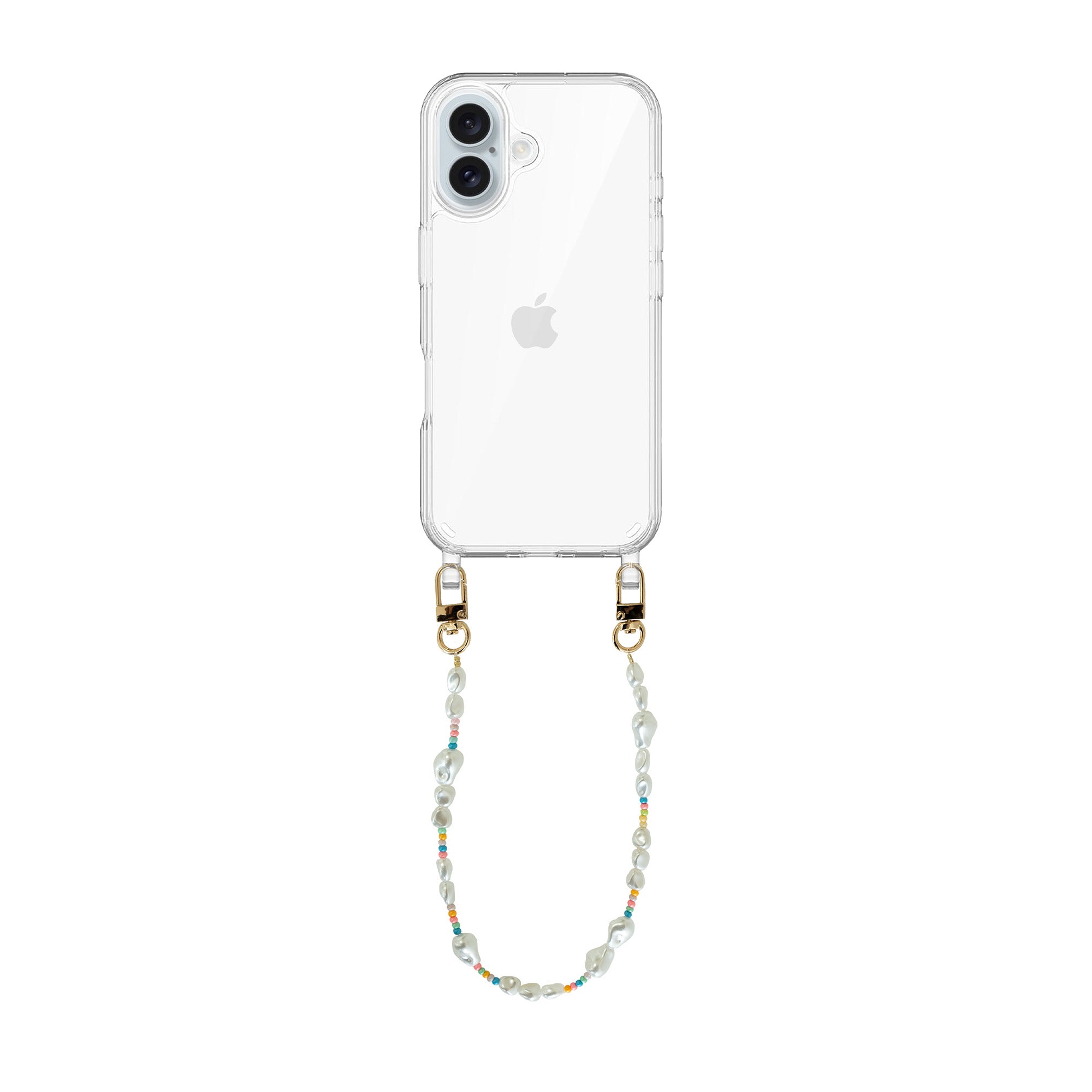 xoxo Wildhearts iPhone 17 - Beachy Vibes Transparant Cord Case - Short Cord