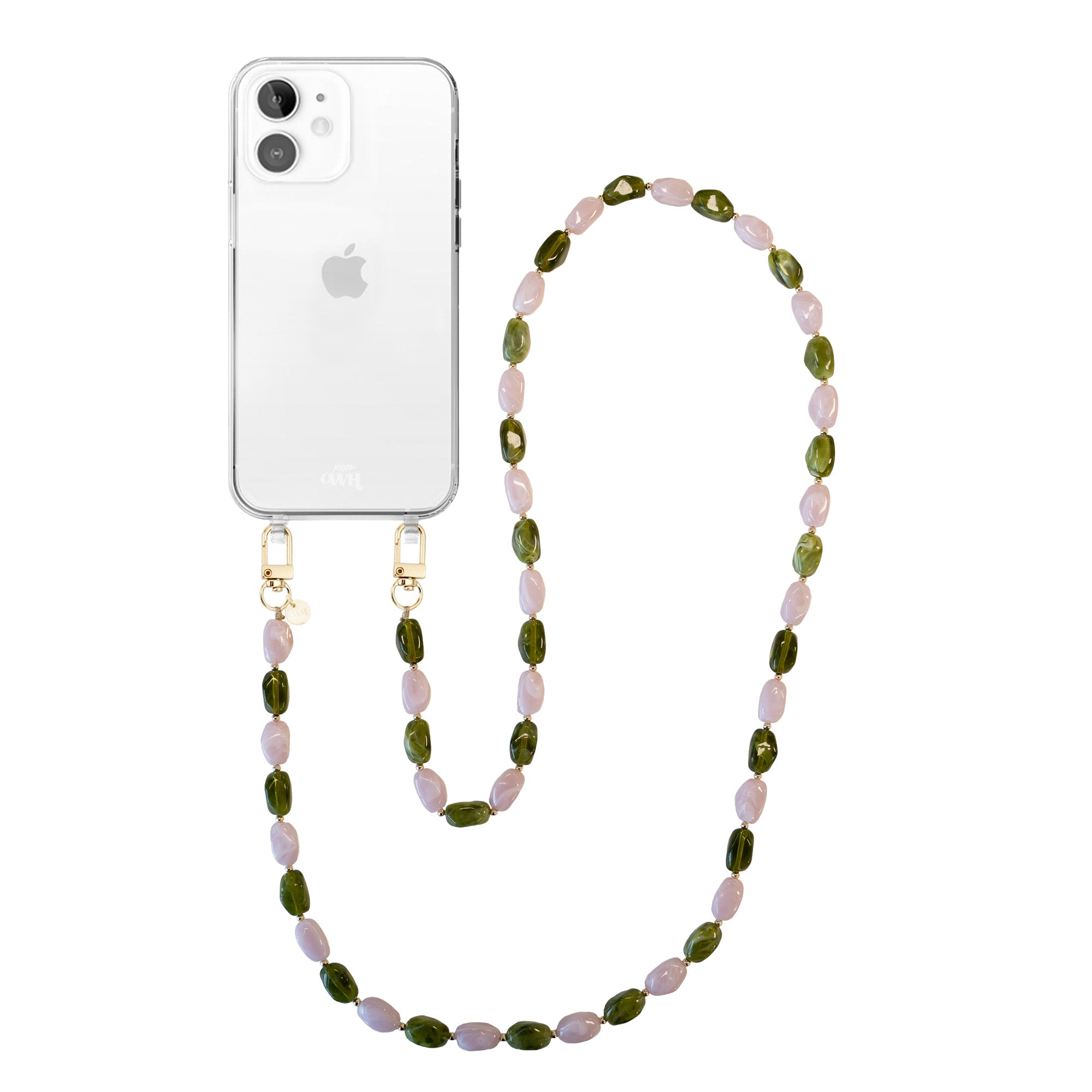xoxo Wildhearts iPhone 11 - Rose Quartz (long) Transparant Cord Case