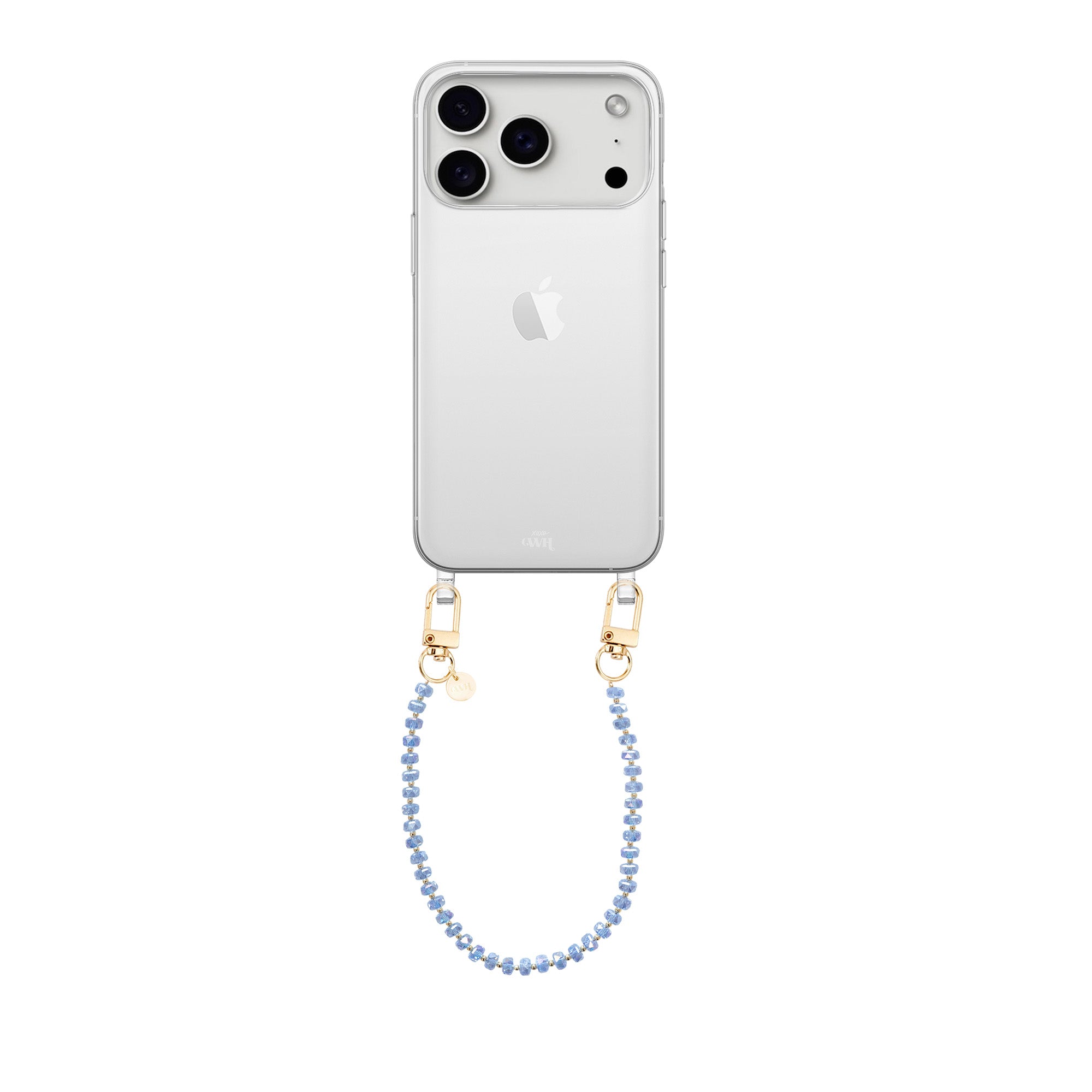 xoxo Wildhearts iPhone 17 Pro Max - Crystal (Blue) Transparant Cord Case