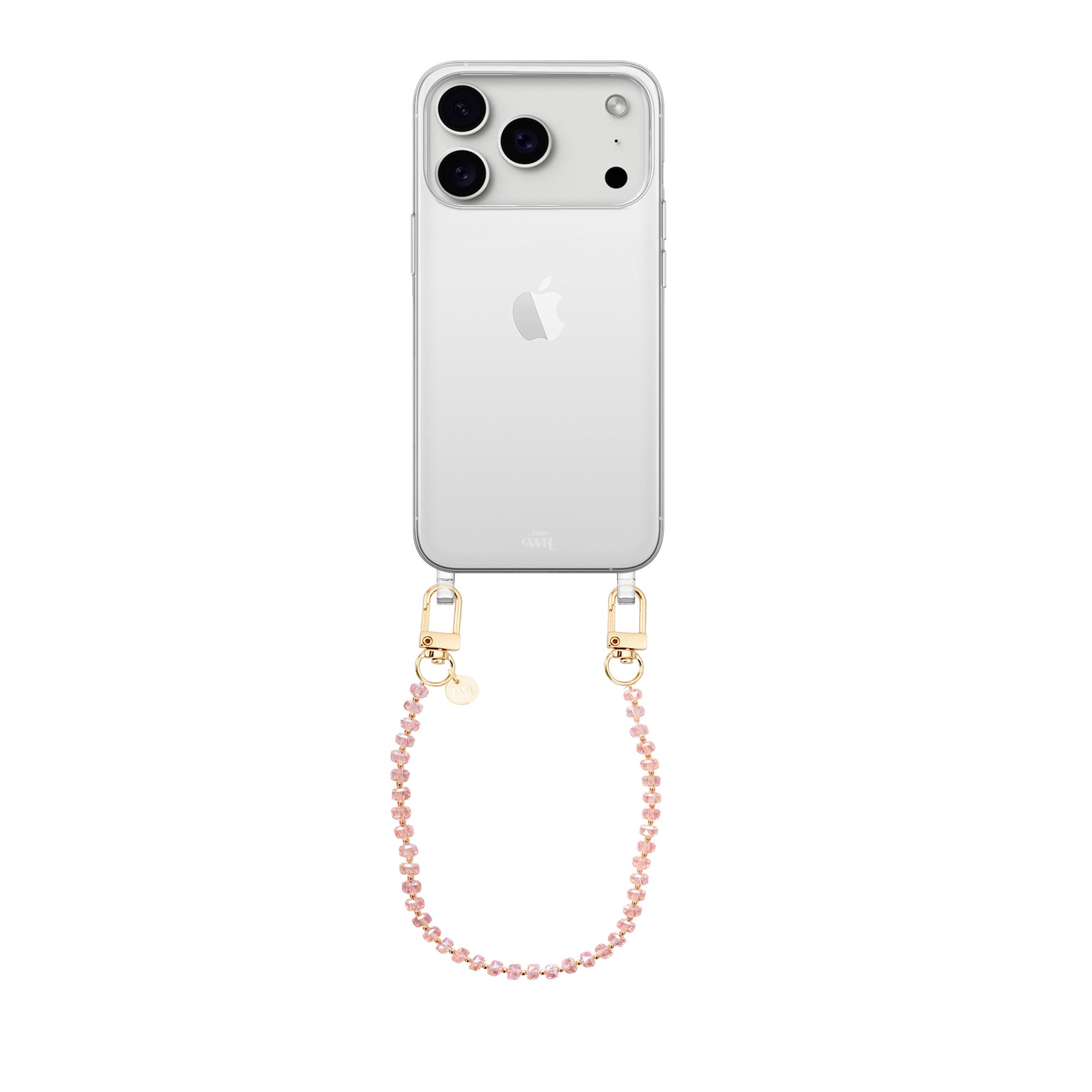 xoxo Wildhearts iPhone 17 Pro Max - Crystal (Pink) Transparant Cord Case