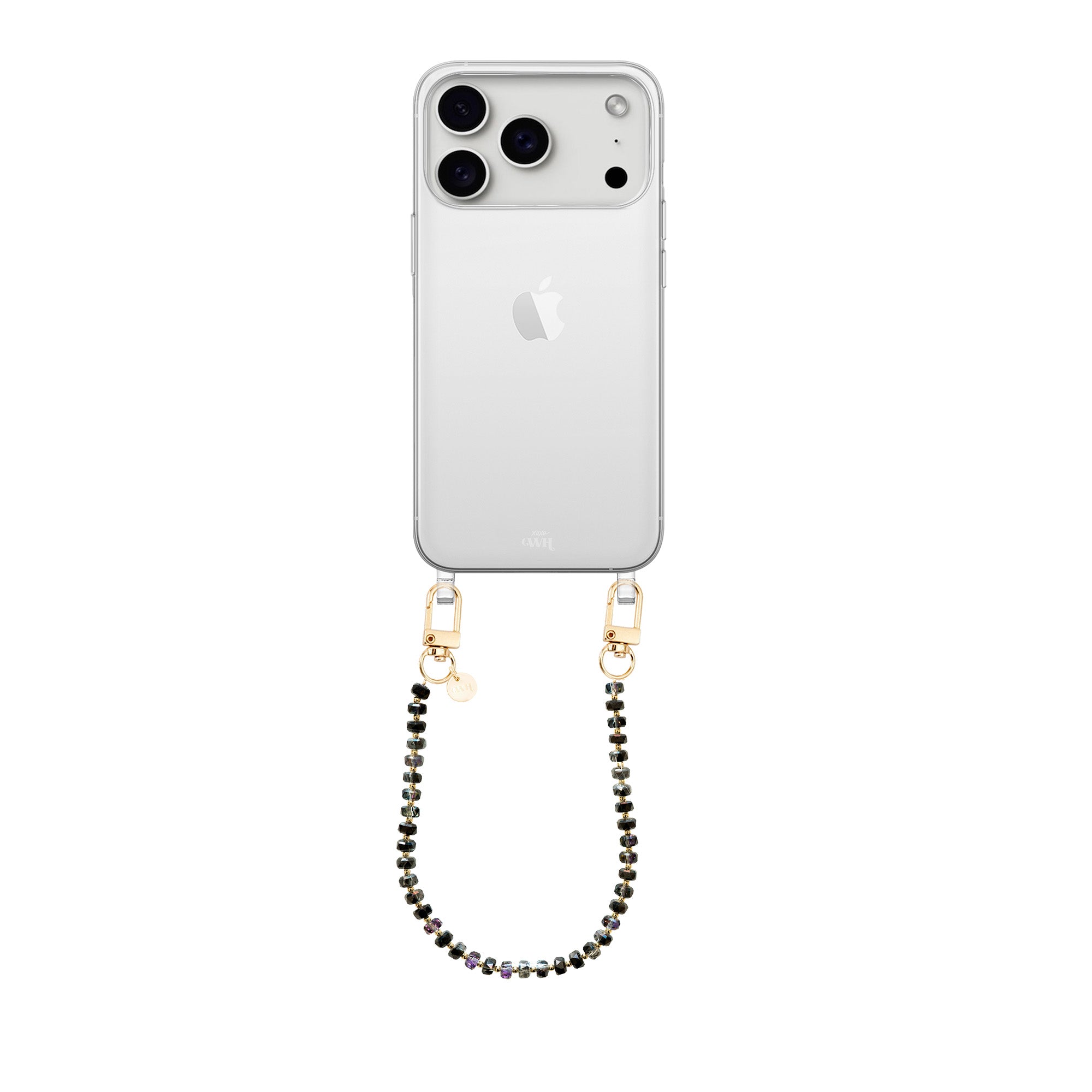 xoxo Wildhearts iPhone 17 Pro Max - Crystal (Black) Transparant Cord Case