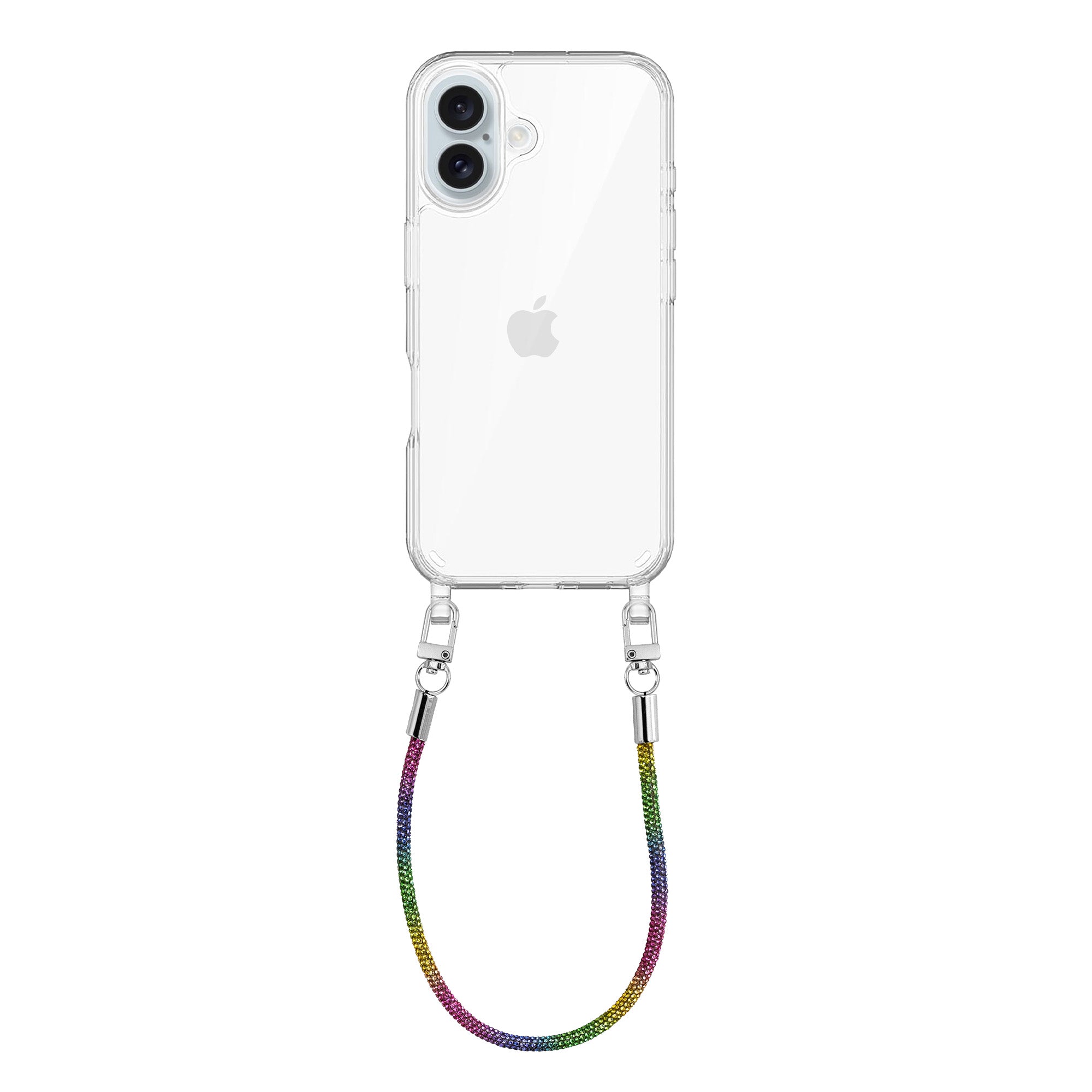 xoxo Wildhearts - iPhone 16 - Rainbow Diamonds Transparant Cord Case