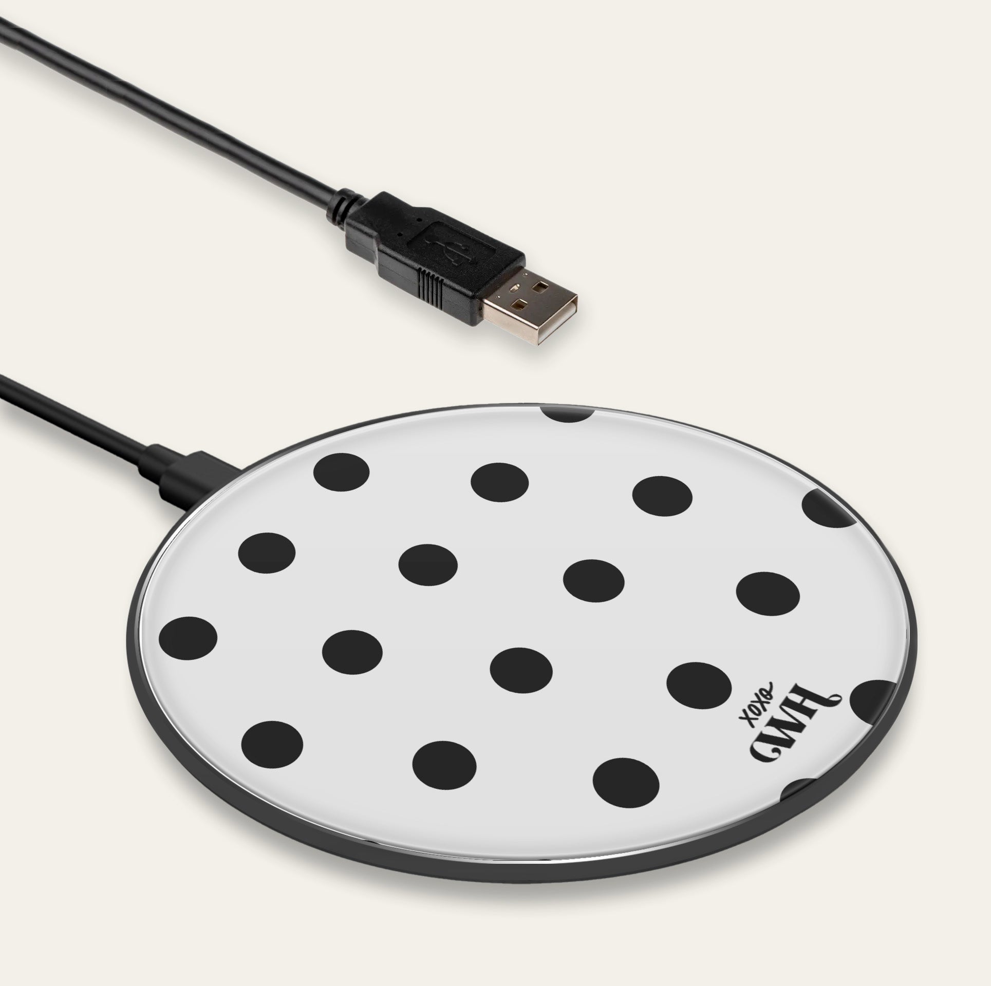 xoxo Wildhearts Wireless Charger - Polka Dots (White)