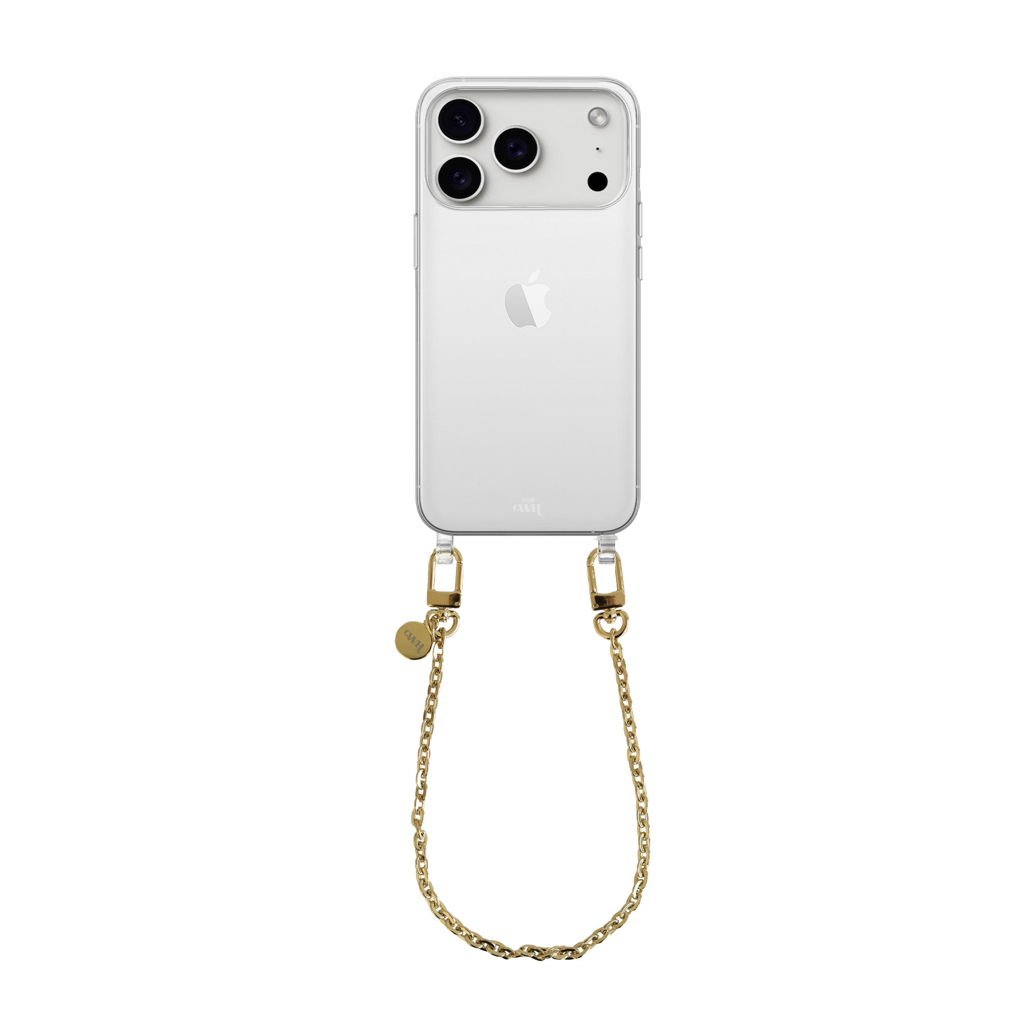 xoxo Wildhearts iPhone 17 Pro - Dreamy Transparant Cord Case - Short Cord