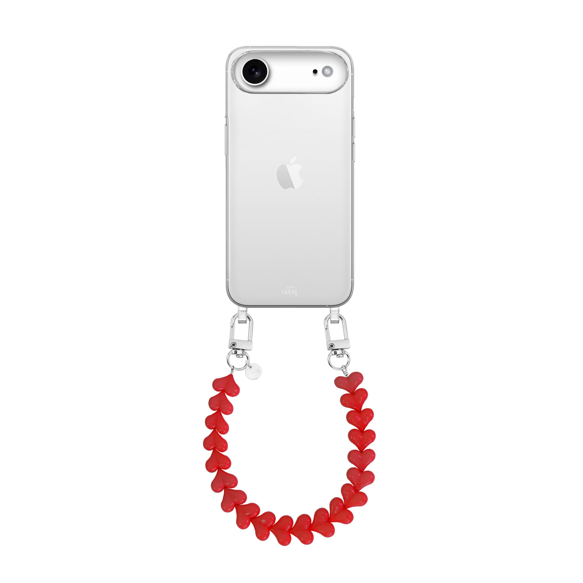 xoxo Wildhearts iPhone 17 Air - Funky Hearts (Red) Transparant Cord Case