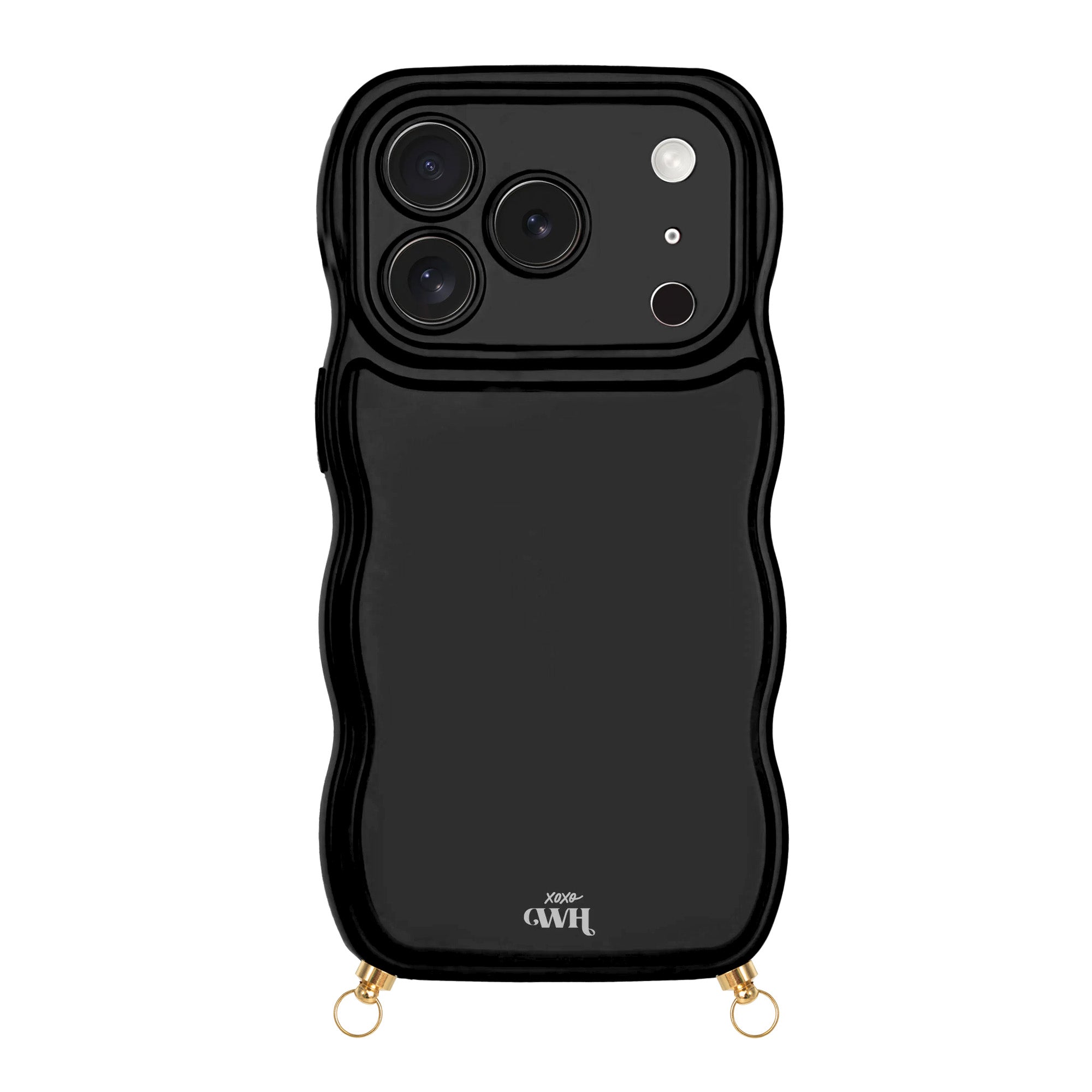 xoxo Wildhearts Glossy Wavy Cord Case Black - iPhone 17 Pro Max