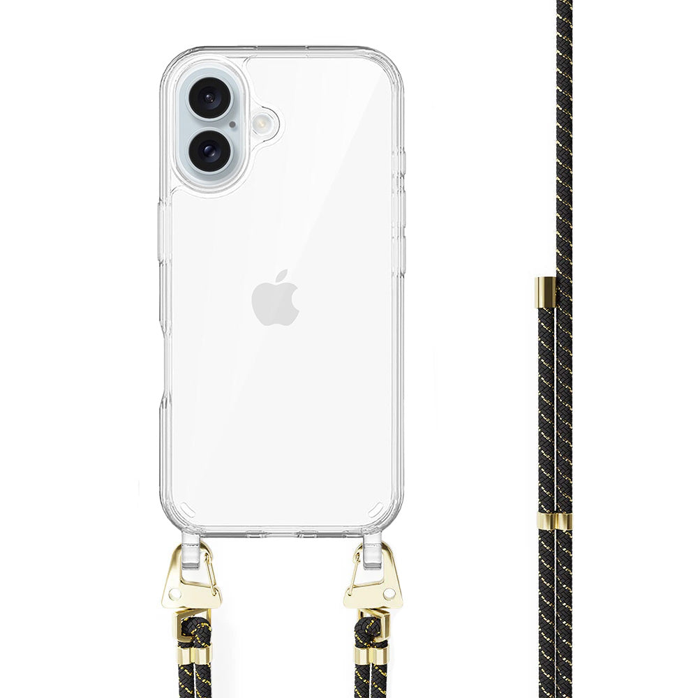 xoxo Wildhearts - iPhone 16 Plus - Gold Goddess Transparant Cord Case