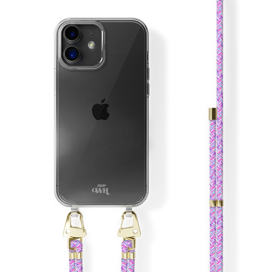 iPhone 11 - Wildhearts Transparant Purple Fever Cord Case